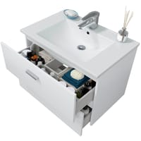 MUEBLE DE BAÑO ECO BLANCO 70X45CM 2 CAJONES - 4