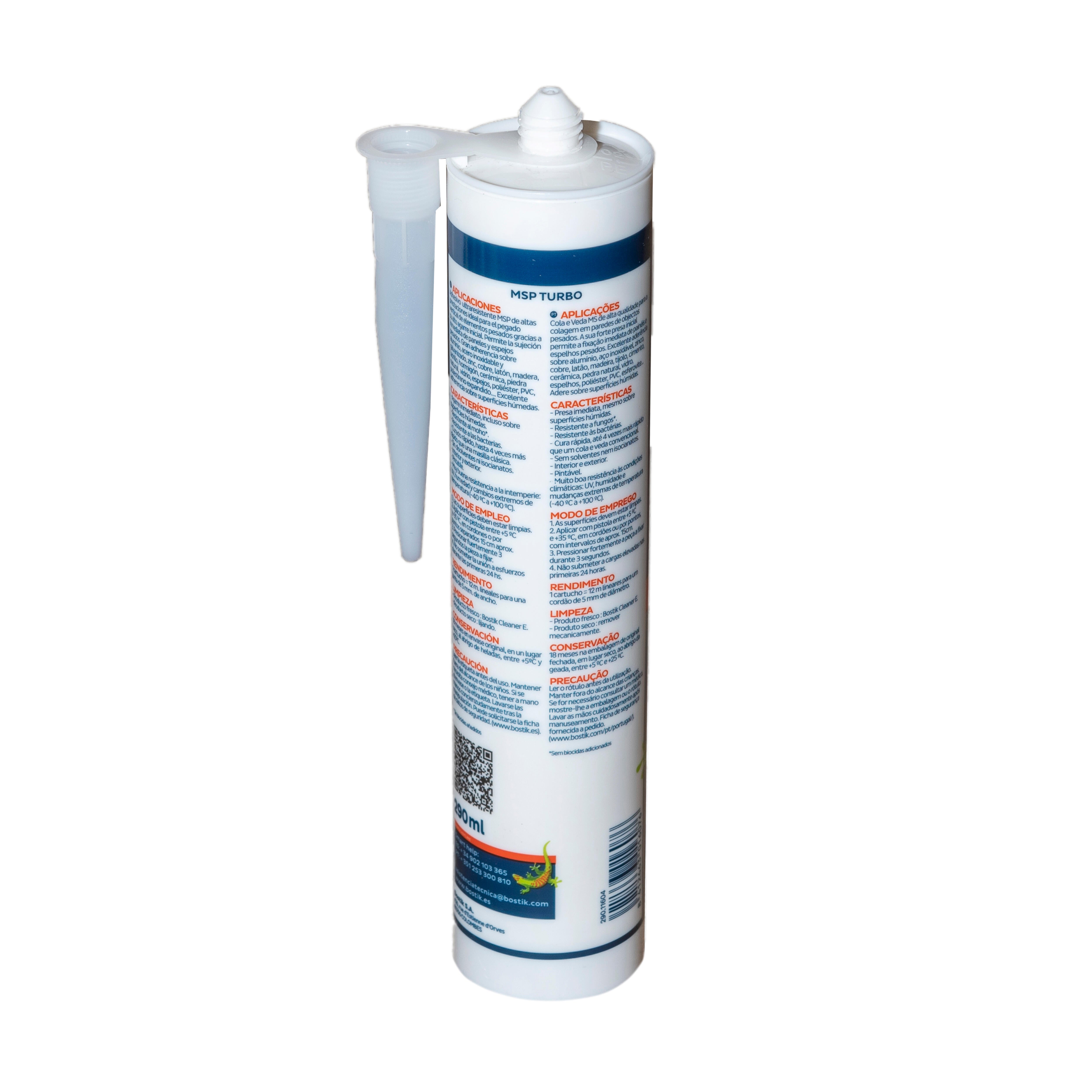 SELLA + PEGA  MS TURBO  BOSTIK 290ML BLANCO - 2