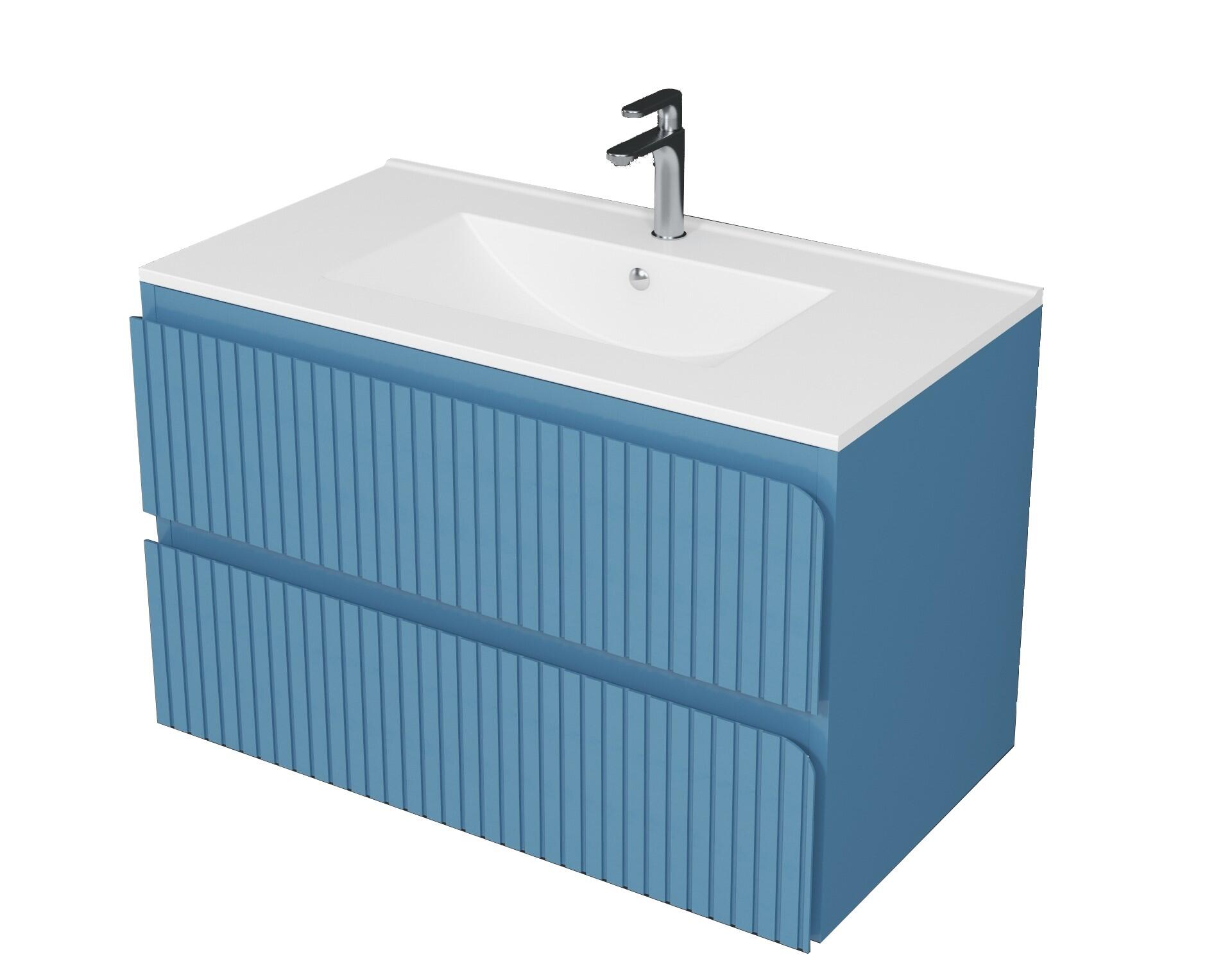 MUEBLE DE BAÑO BLUR AZUL 80X45CM - 3