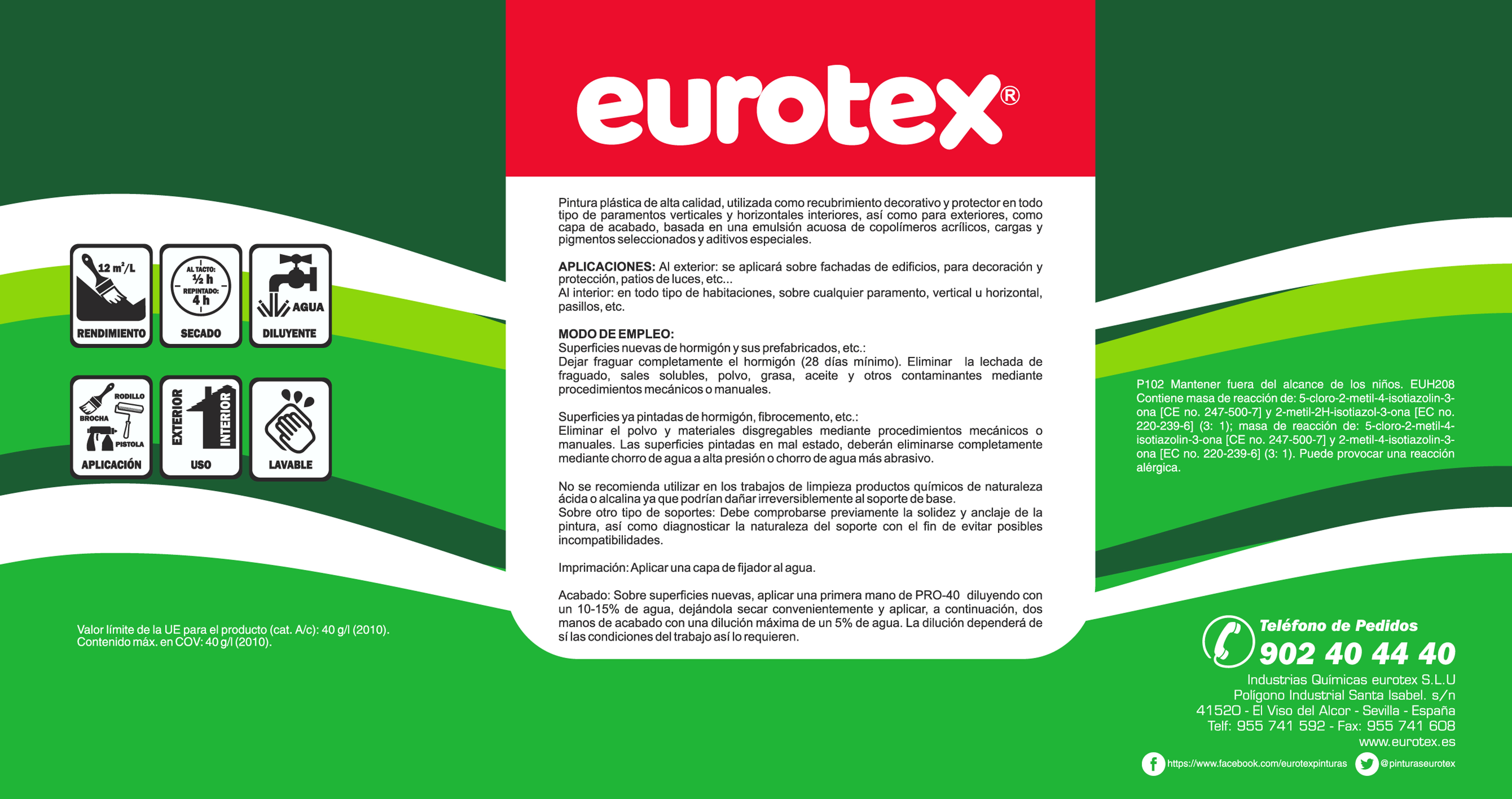 PINTURA PLASTICA BLANCA MATE 5KG PRO-40 - 2