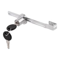 CERRADURA VITRINA PUERTA CRISTAL CORREDERA CON LLAVE ACERO NIQUELADO - 2
