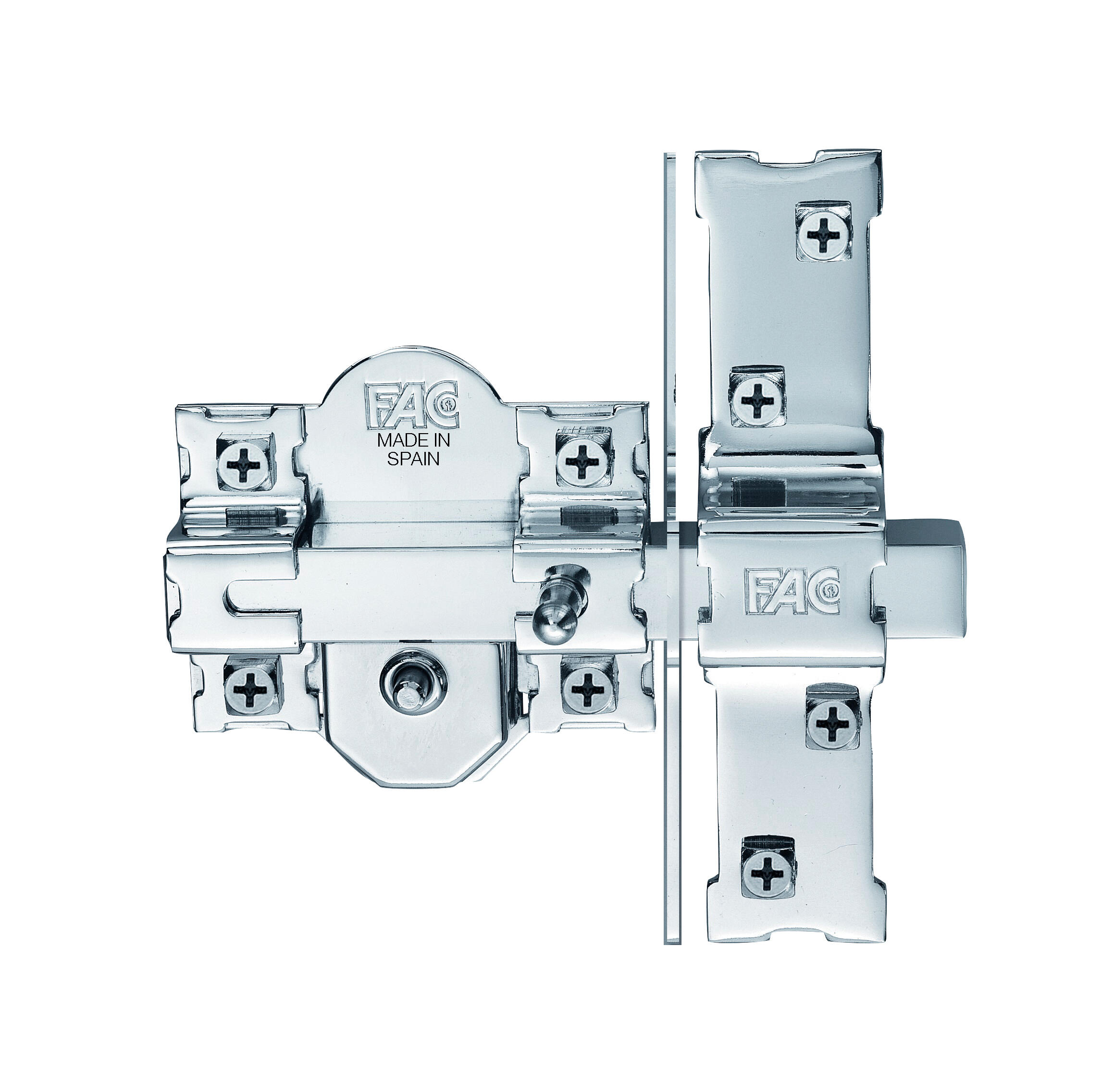 CERROJO PUERTA DE SEGURIDAD ANTIBUMPING INTERIOR Y EXTERIOR NIQUELADO 5 LLAVES FAC - 4