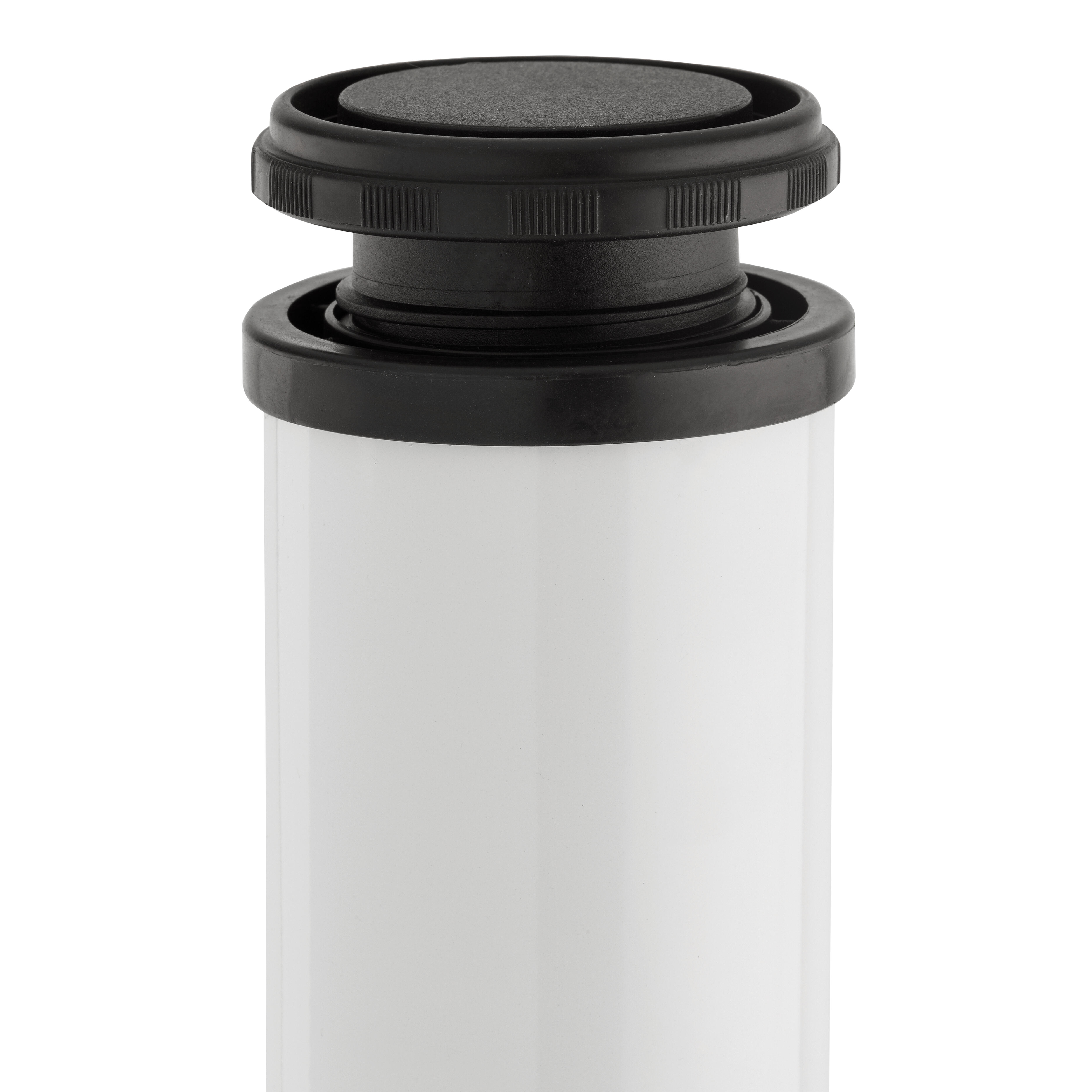 PATA MUEBLE ACERO REDONDA CON NIVELADOR 710MM 60MM BLANCA. - 3