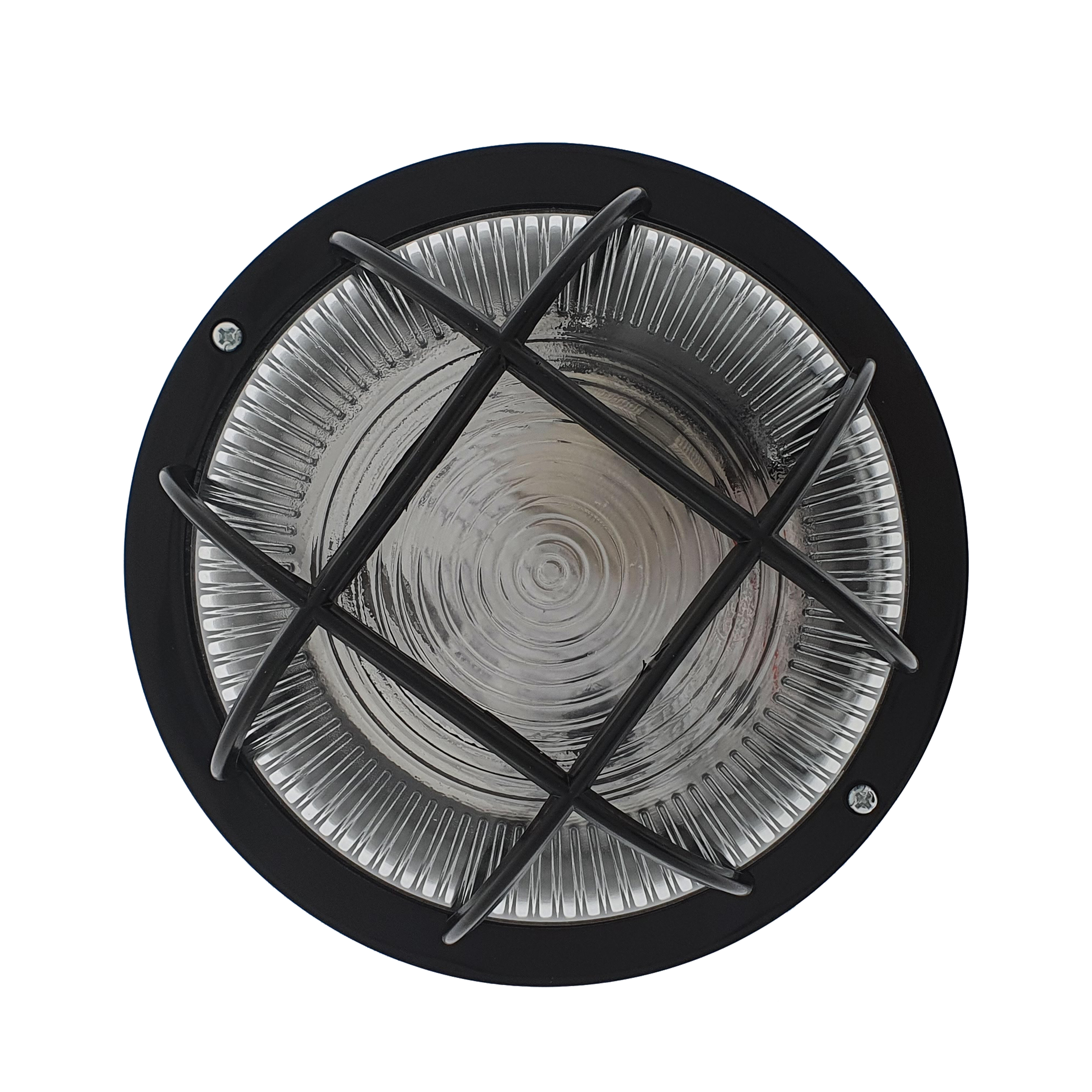 APLIQUE ANTIVANDÁLICO CIRCULAR REJILLA PLASTICA NEGRO - 2