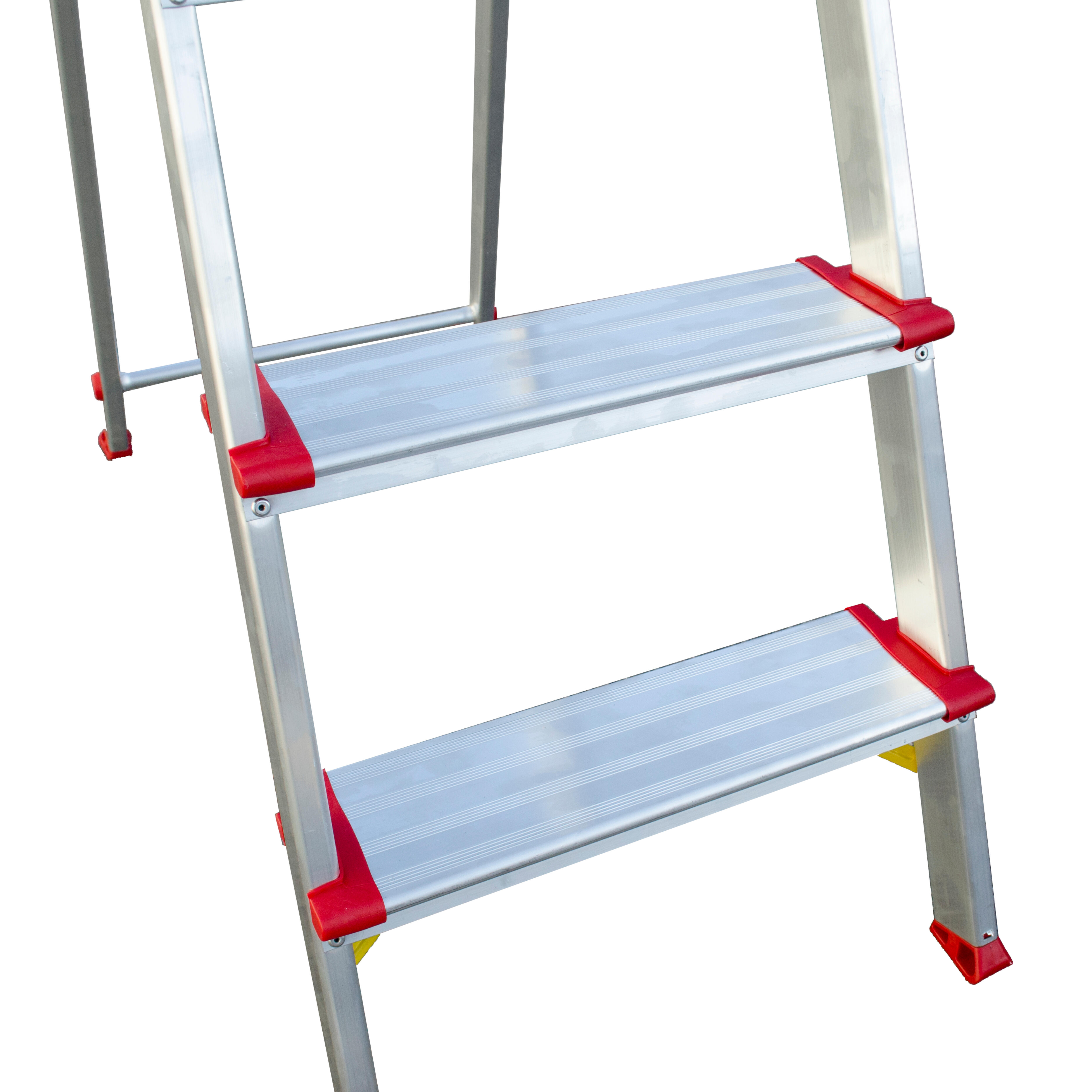 ESCALERA DOMÉSTICA ALUMINIO 6 PELDAÑOS ANCHOS - 2