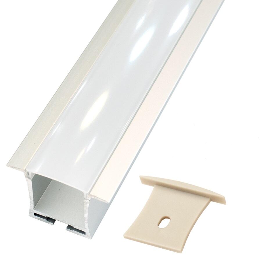 PERFIL TIRA LED DE EMPOTRAR ALTO ALUMINIO 36X27MM 2M - 2