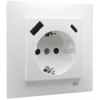 SCHUKO CON USB SERIE VIVA BCO - 2