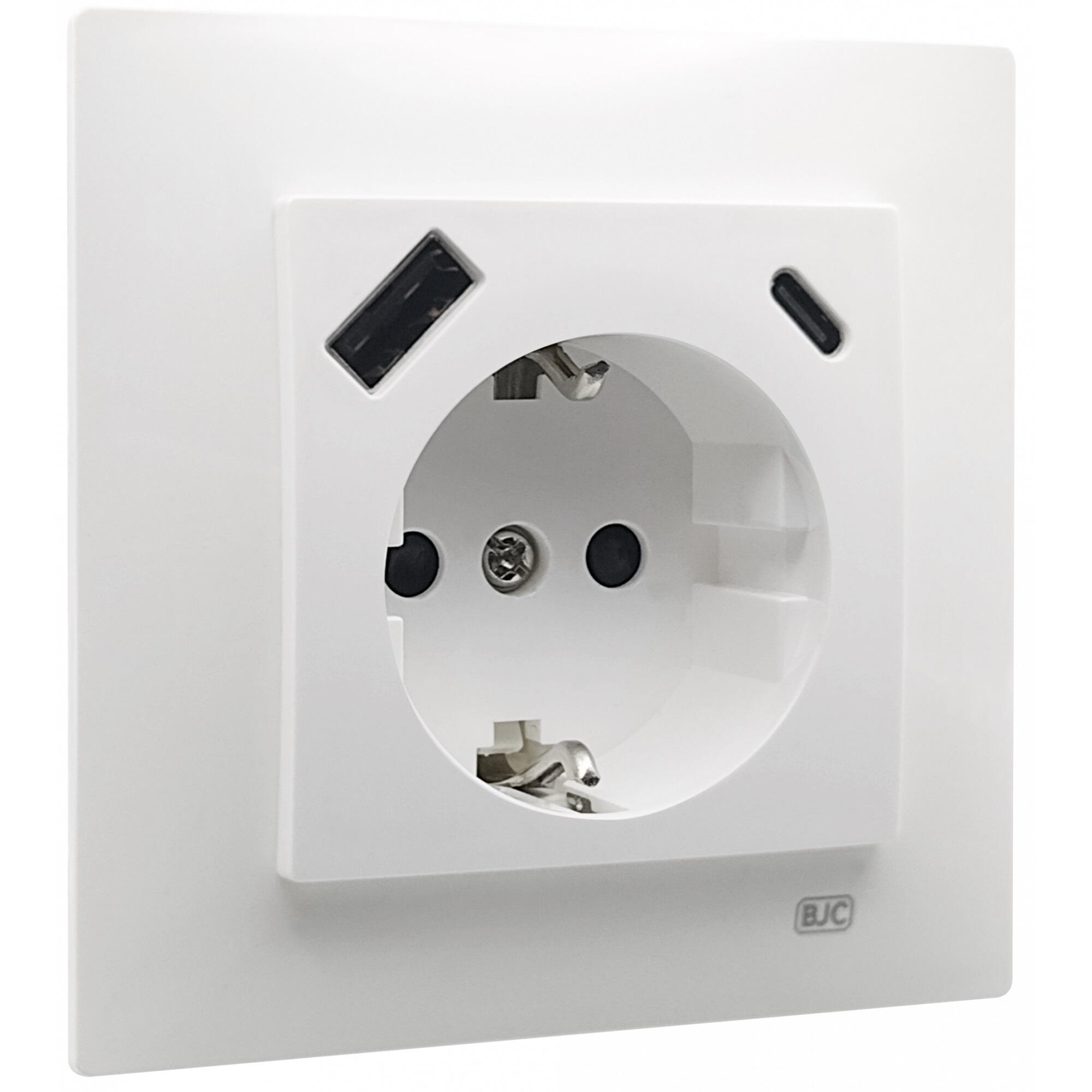 SCHUKO CON USB SERIE VIVA BCO - 2