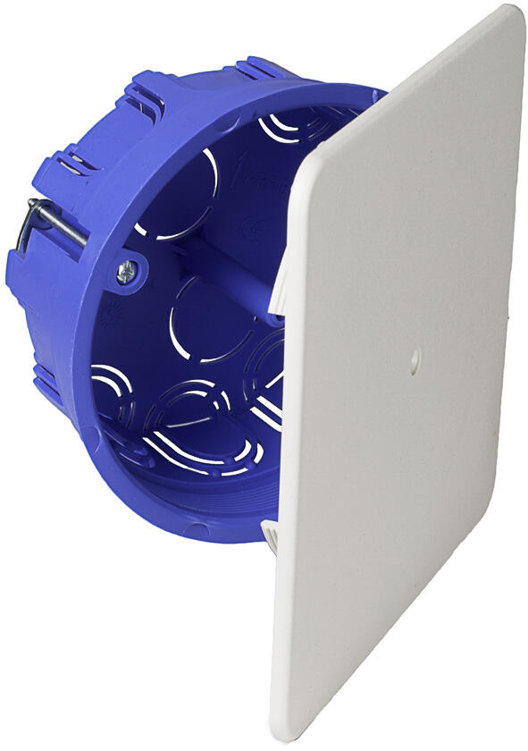 CAJA DE REGISTRO ELÉCTRICO Ø100X46MM PARA EMPOTRAR DE INTERIOR CON TAPA DE TORNILLOS