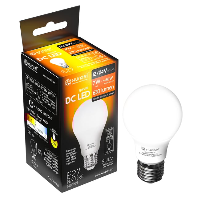 Bombilla LED 12/24V AC/DC NATURE-LED-XUNZEL-7W para sistemas de baja tensión