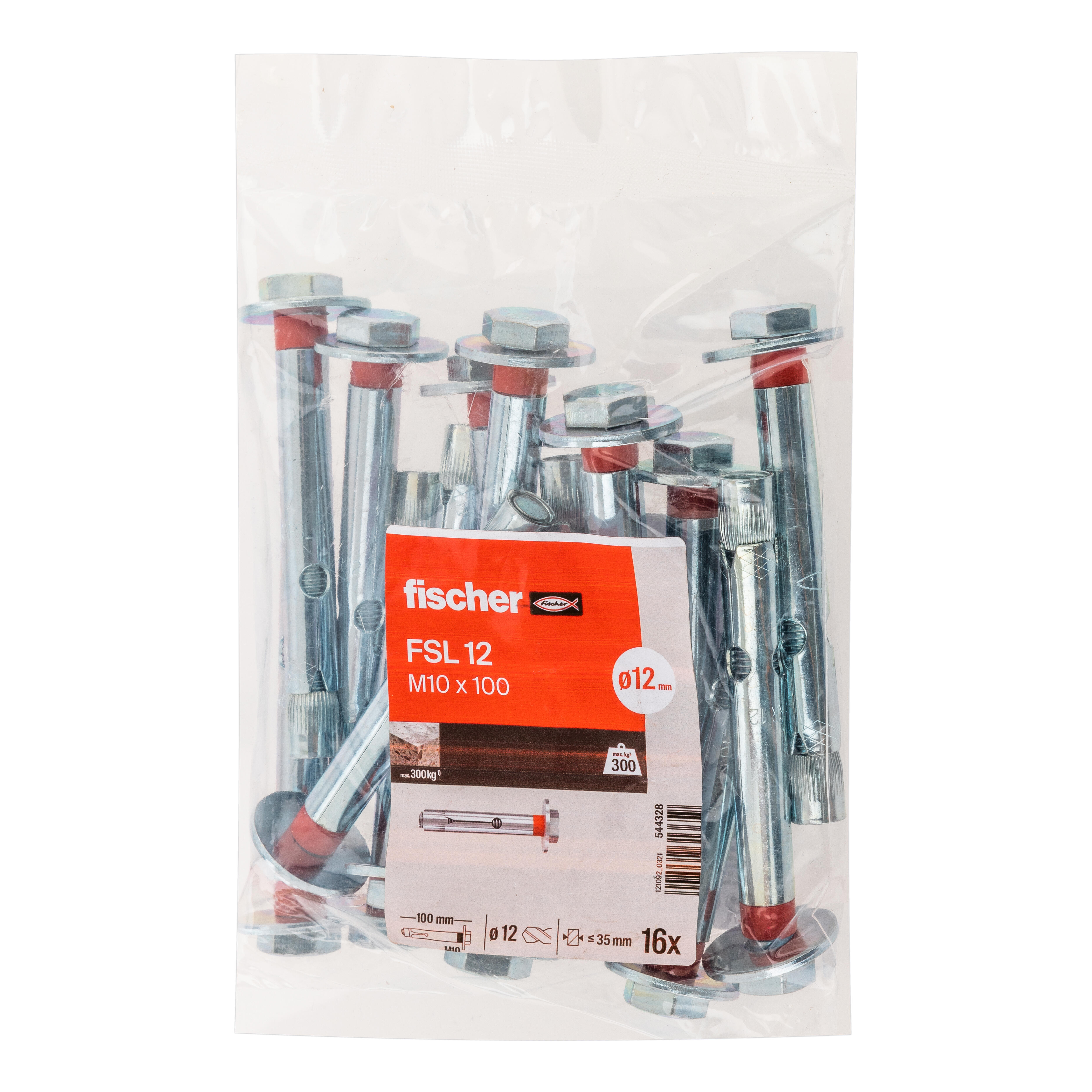 ANCLAJE METÁLICO ANTI GIRO PARA HORMIGÓN CON TORNILLO 10X100MM, DE ACERO, 16UDS - 2