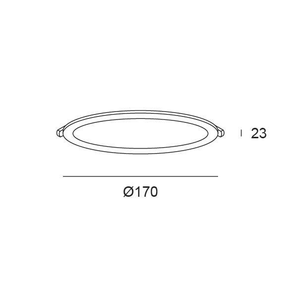 DOWNLIGHT LED EMPOTRAR CIRCULAR NEGRO 12W CCT - 5