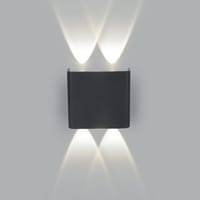 APLIQUE DE PARED LED EXTERIOR DE SUPERFICIE 4W NEGRO IP65 FOKO - 2