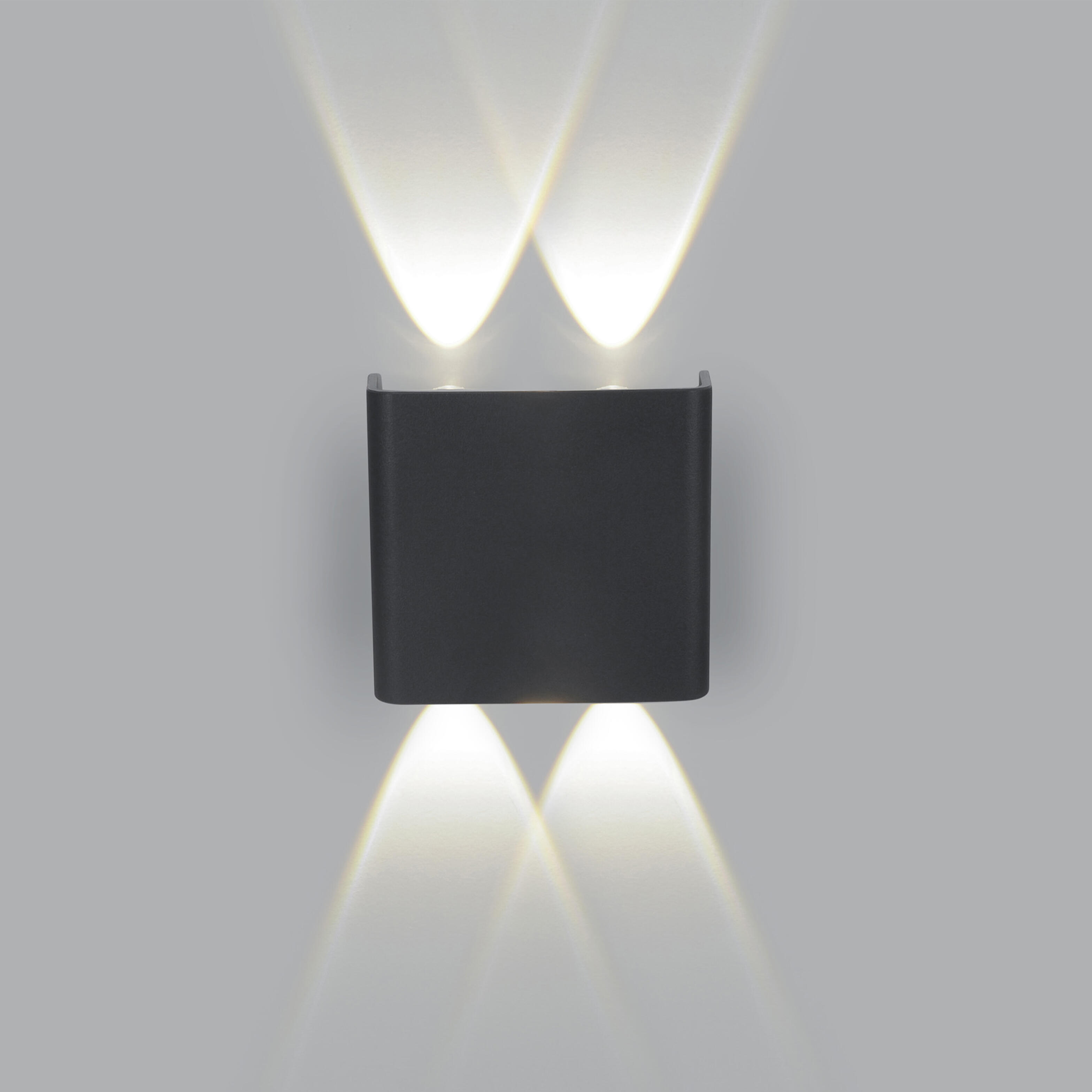 APLIQUE DE PARED LED EXTERIOR DE SUPERFICIE 4W NEGRO IP65 FOKO - 2
