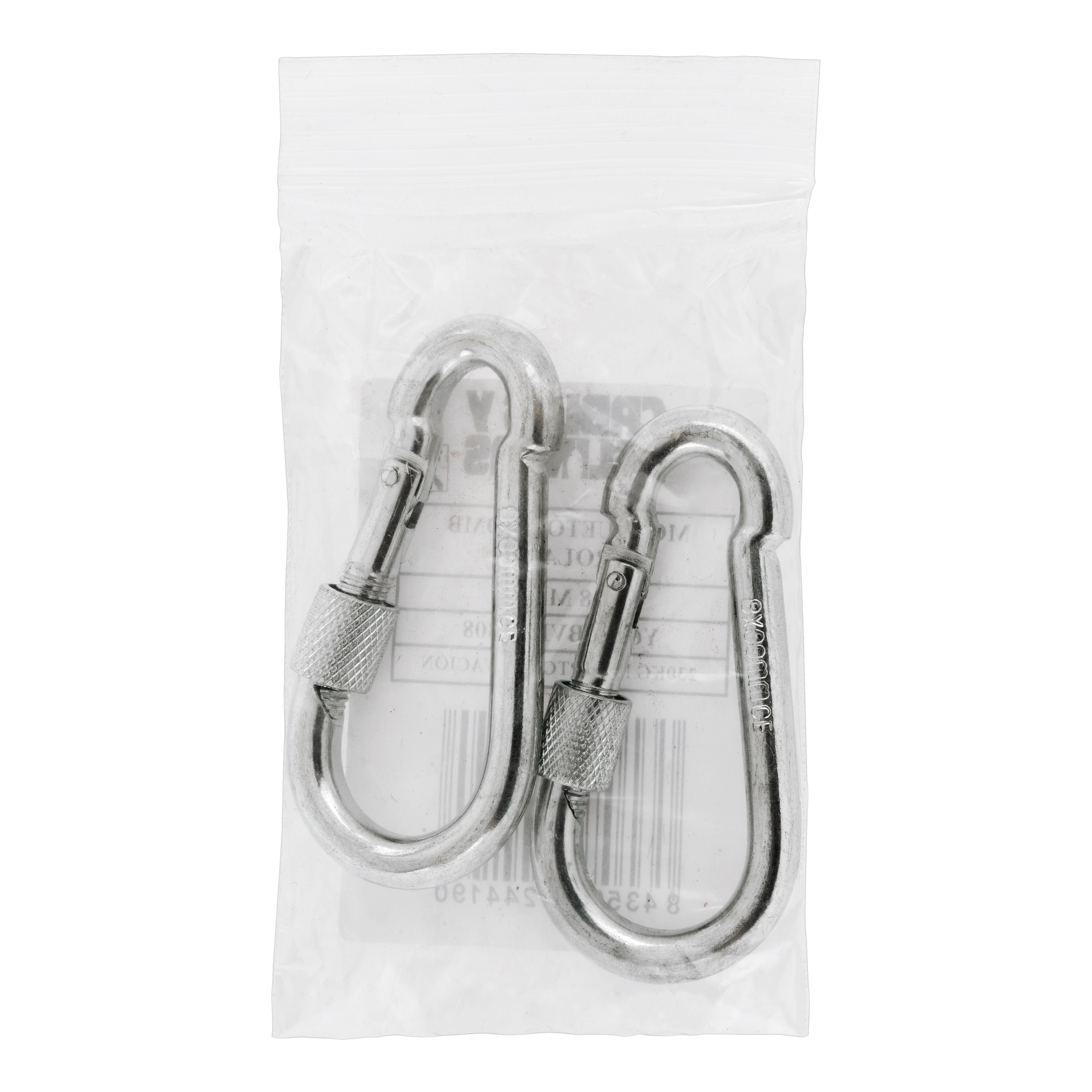 MOSQUETON  BOMBERO GALVANIZADO CON VIROLA 8 MM. 2 UDS - 2