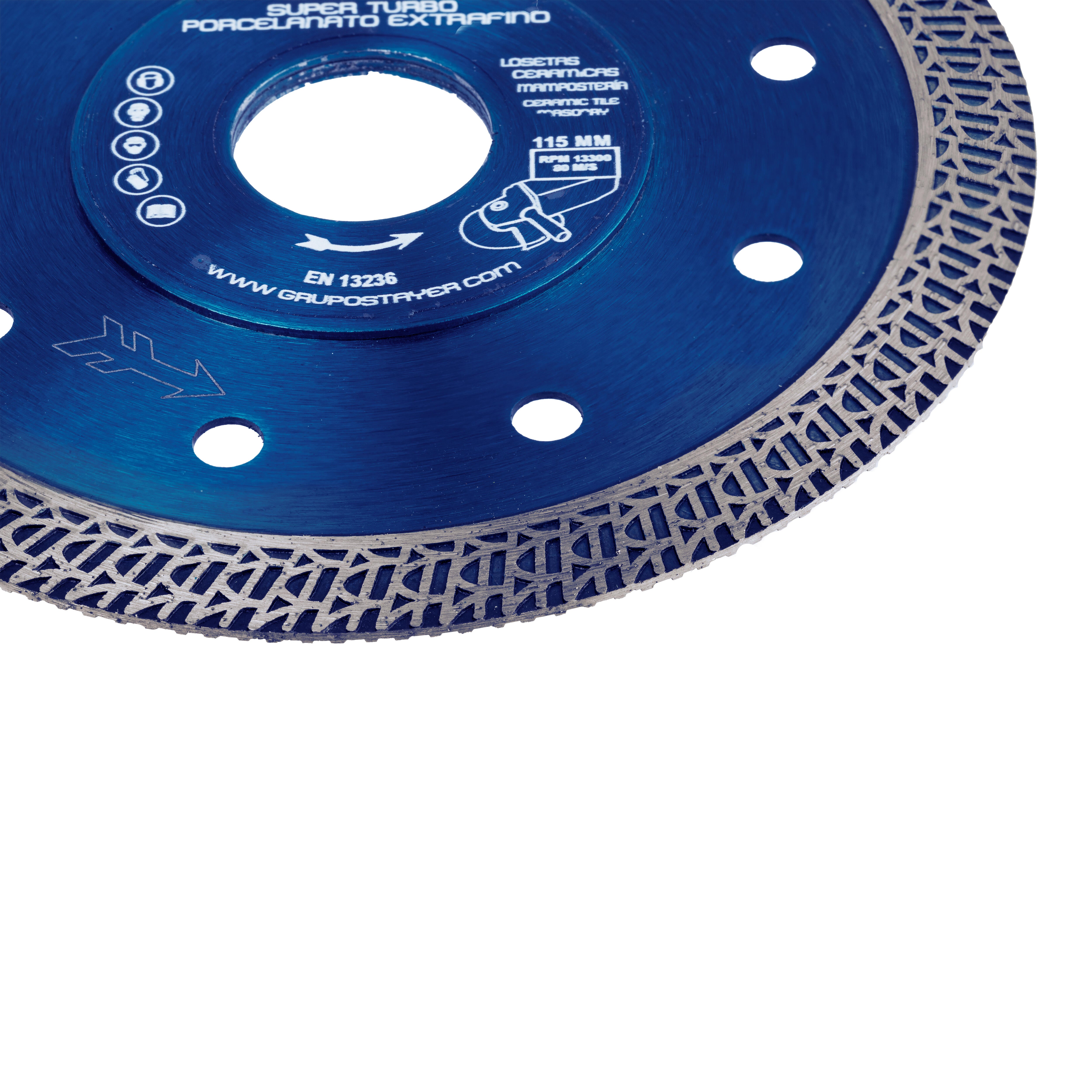 DISCO DE DIAMANTE AMOLADORA CORTE PORCELÁNICO BANDA CONTÍNUA TURBO EXTRAFINO 115MM STAYER - 3