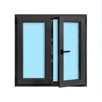 VENTANA PVC OSCILOBATIENTE CON PERSIANA GRIS GRAFITO 100X118CM - 2