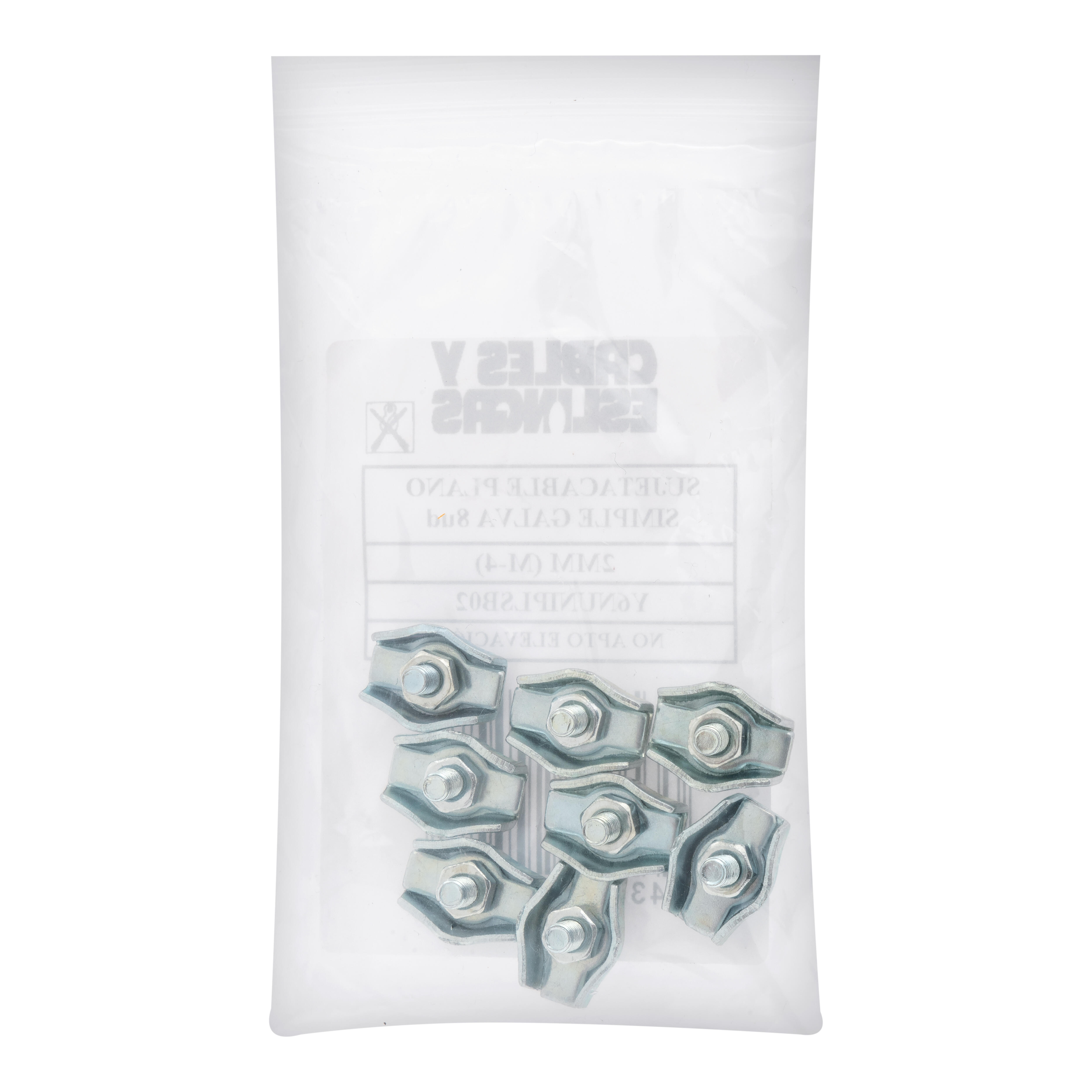 SUJETACABLE PLANOS SIMPLE GALVANIZADO 2 MM. 8 UDS - 3