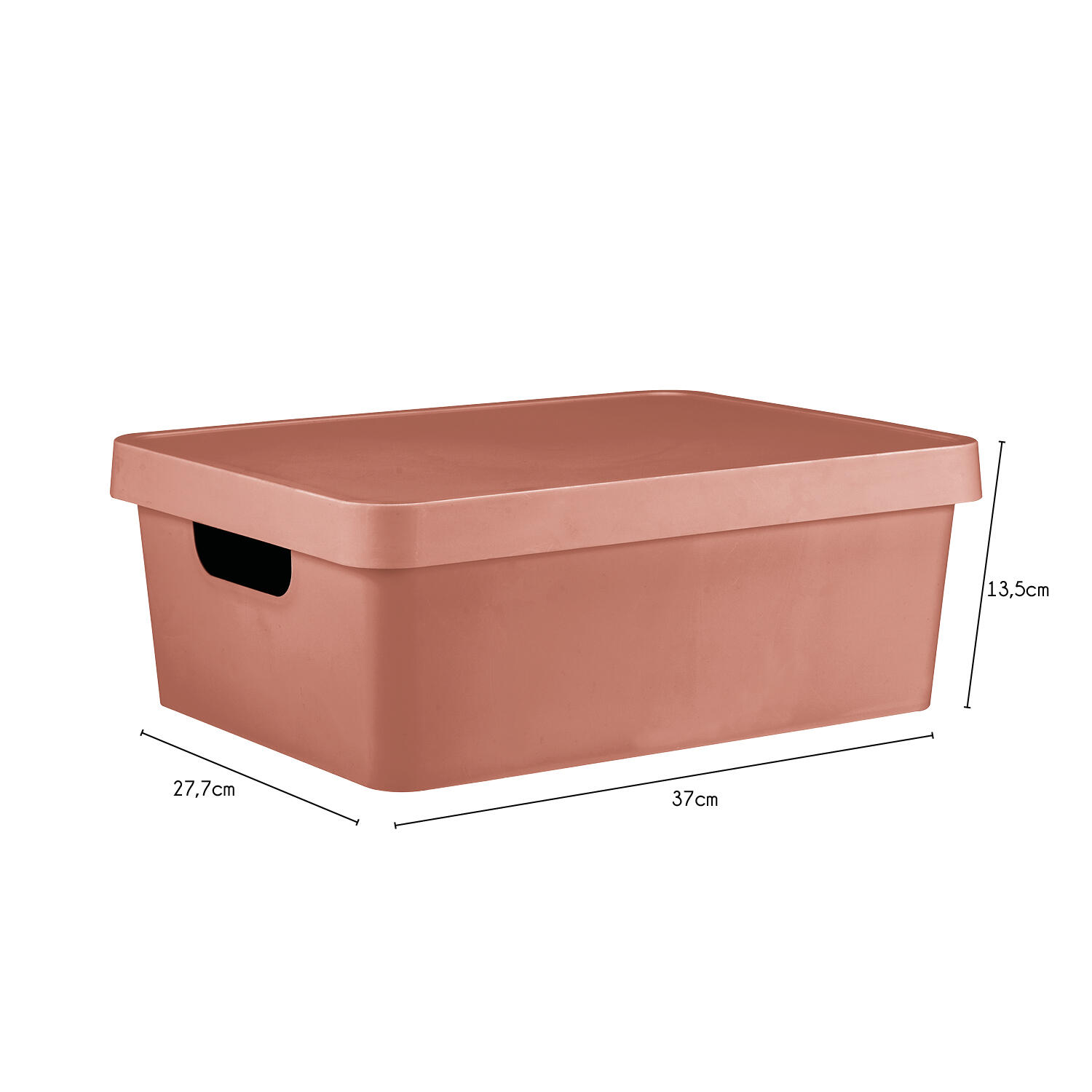 Boîte déco terracotta, 11L, x H.13.5 x l.27.7 x P.37 cm - 2