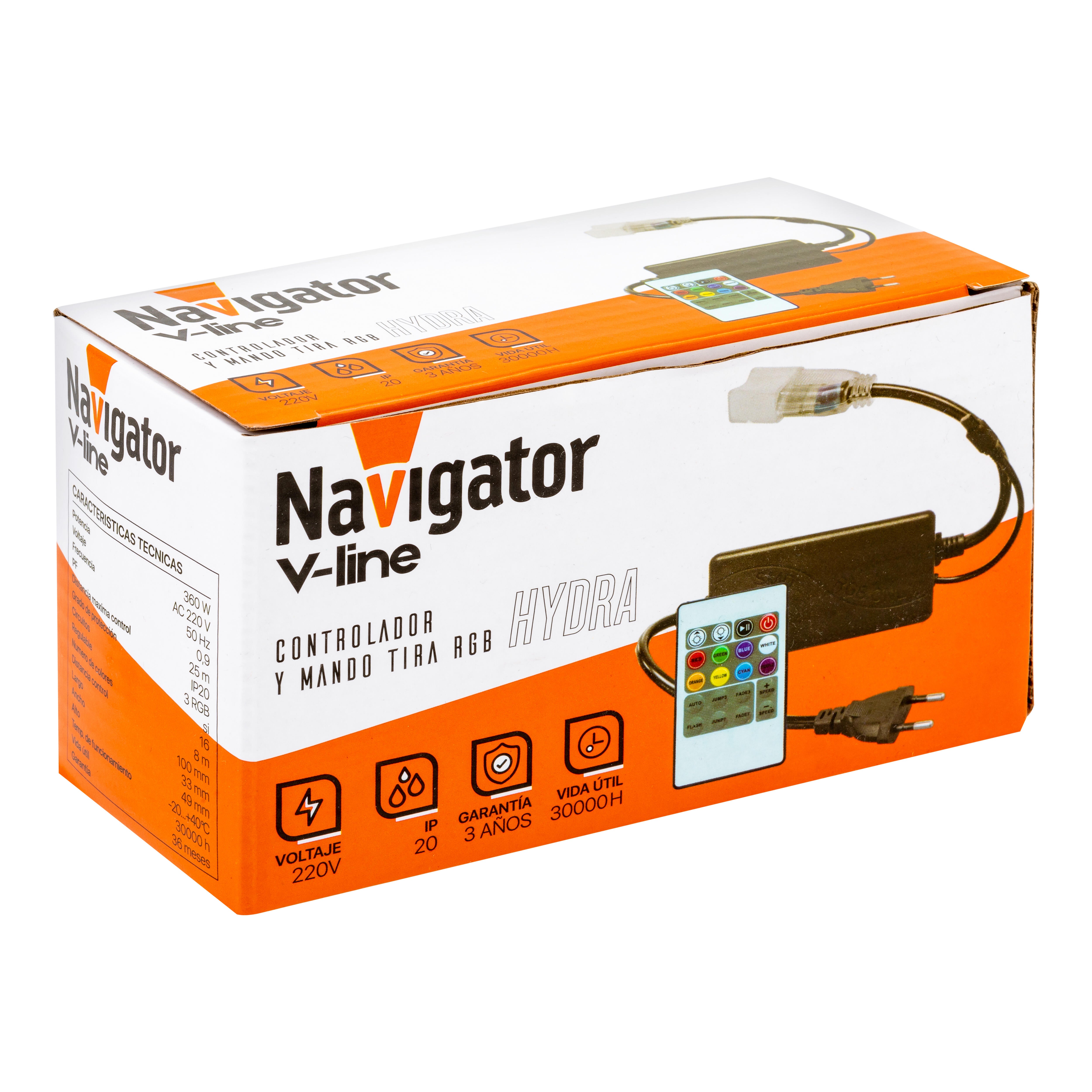 CONTROLADOR RGB 230V 360W CON MANDO - 4