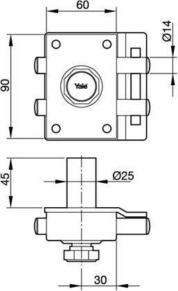 CERROJO SOBREPONER APERTURA BOTON Y CILINDRO 16 0 TESA - 2