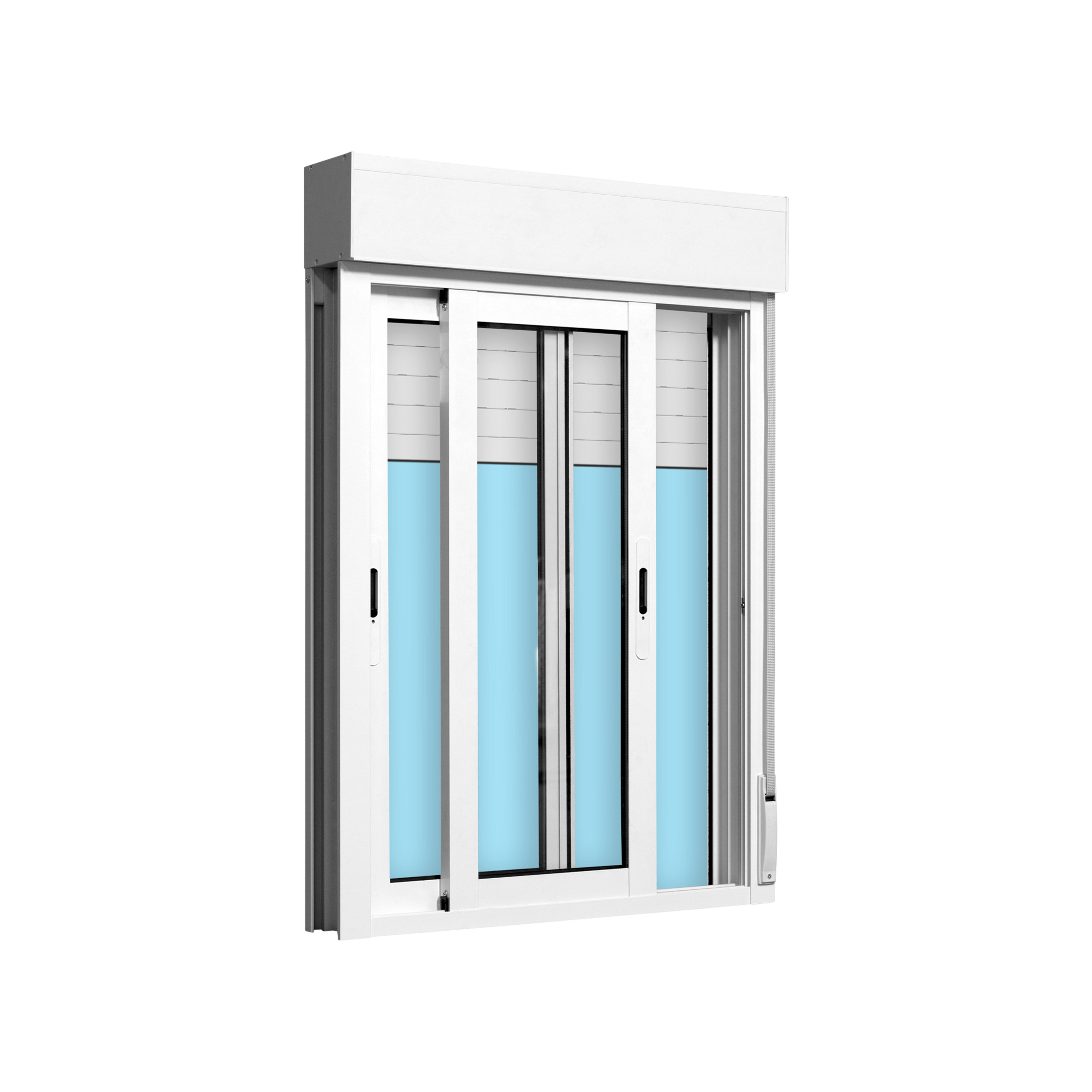 VENTANA ALUMINIO CORREDERA CON PERSIANA BLANCA 80X115CM - 2