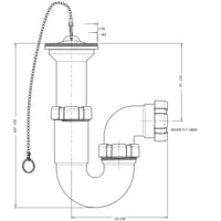 SIFON LAVABO CURVO EXTENSIBLE 1 1/2
