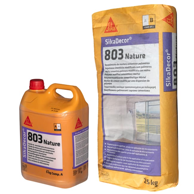 MORTERO DE REGULARIZACIÓN SIKADECOR-803 NATURE 30 KG GRIS - 1