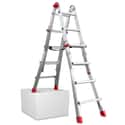 ESCALERA METÁLICA MULTIPOSICIÓN DE ALUMINIO 10+10 PELDAÑOS - 4