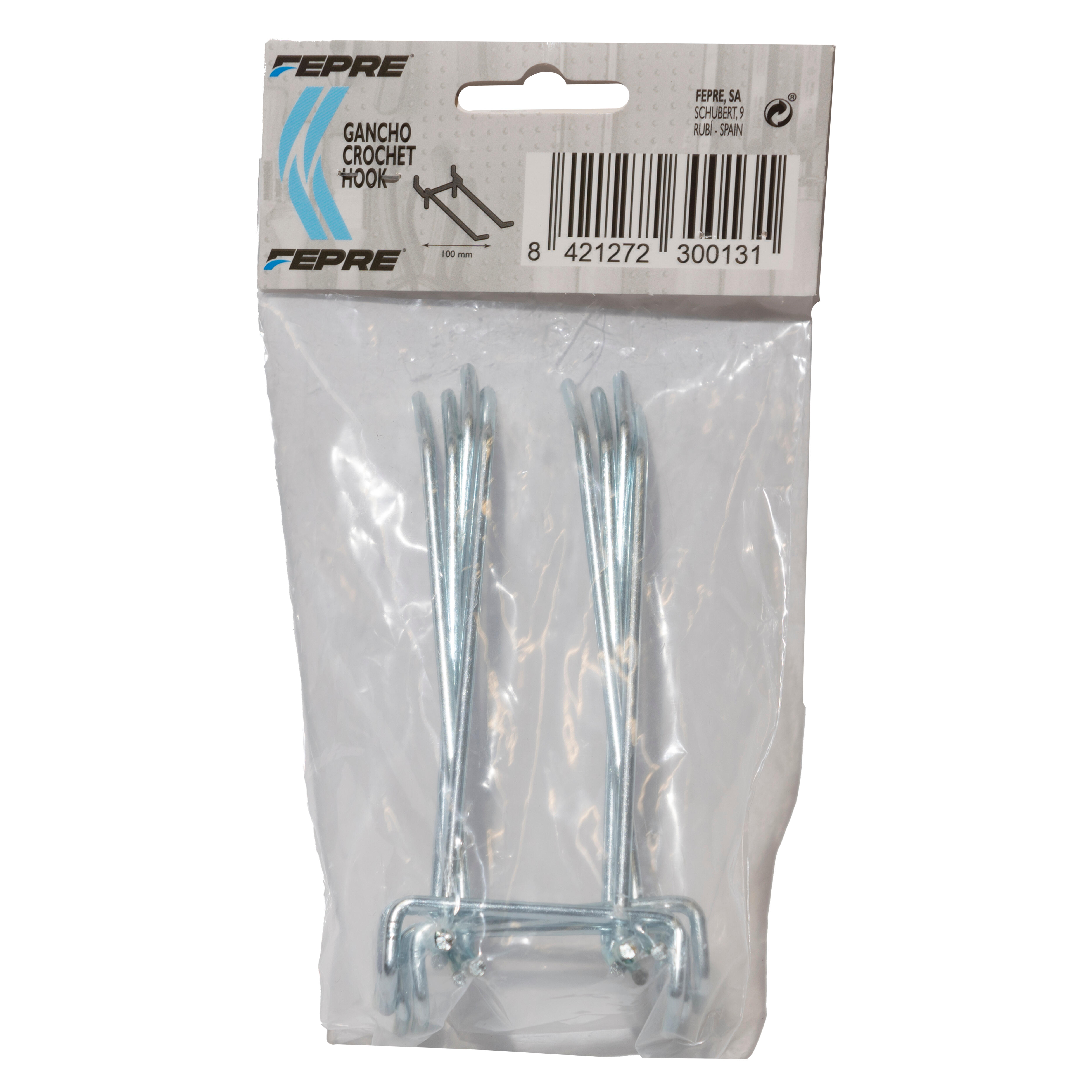 GANCHO DOBLE PARA COLGAR EN PARED METÁLICO 100MM - 3