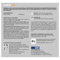 PINTURA PLASTICA BLANCA MATE 4L INTERIOR PLUS - 2