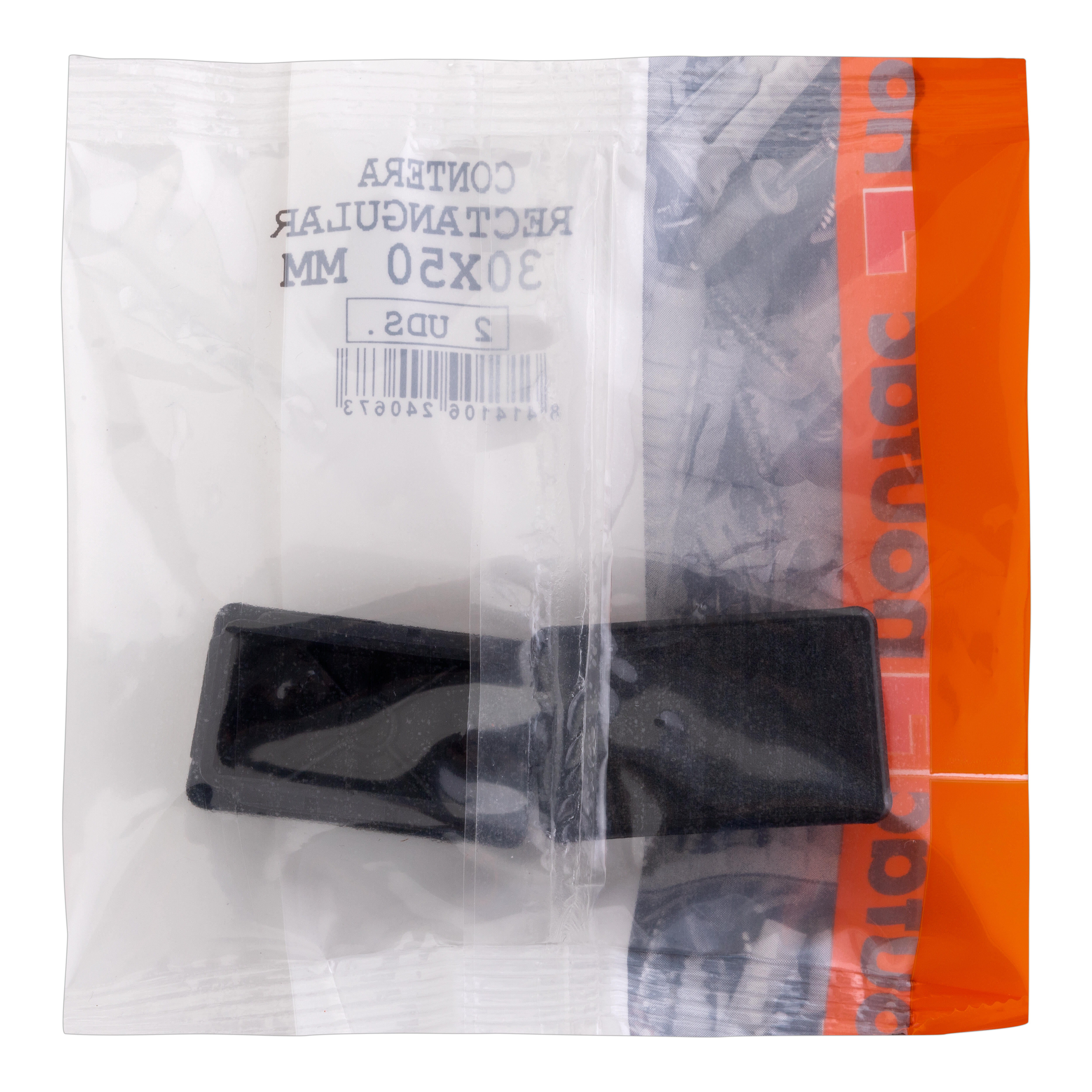 CONTERA PLASTICO EMBUTIR 30 X 50 MM NEGRA. 2 UDS - 2