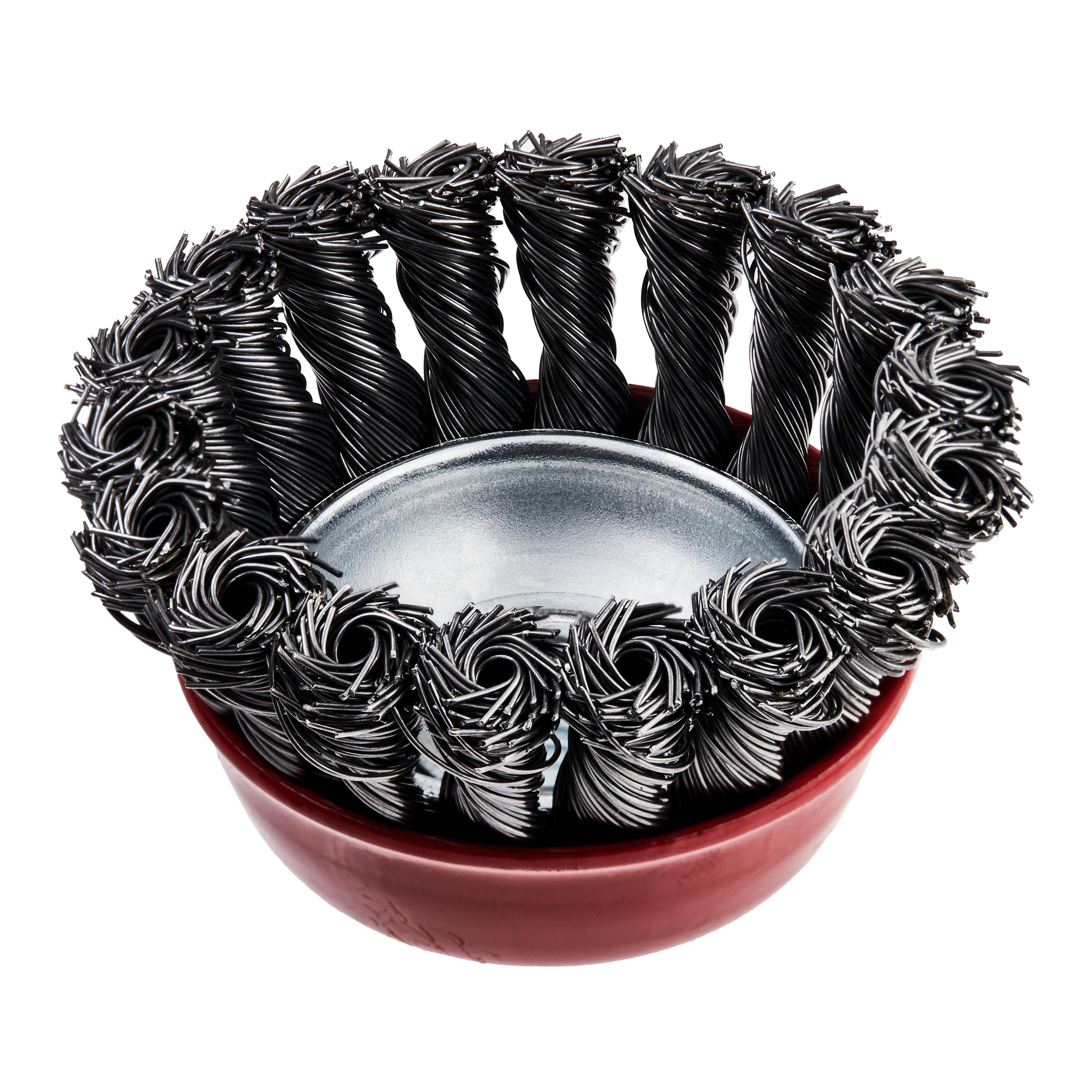 CEPILLO TAZA DE ACERO TRENZADO PARA AMOLADORA 65MM BELLOTA - 2