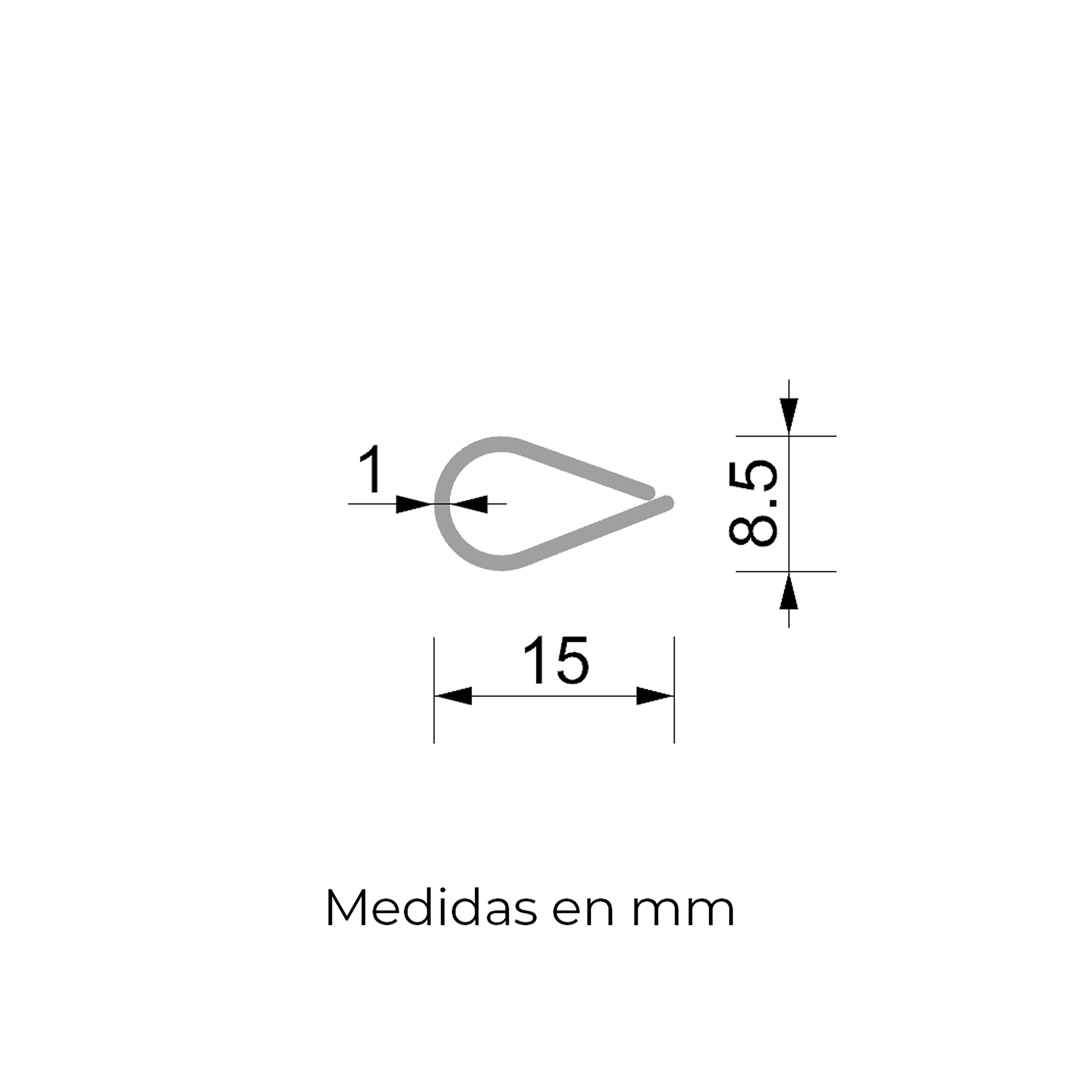 PINZA PVC BLANCO 15X0,9MM 2M - 2