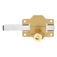 CERROJO PUERTA DE SEGURIDAD INTERIOR Y EXTERIOR PINTADO 5 LLAVES AMIG - 2