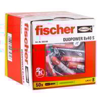 TACO UNIVERSAL DE NYLON DIÁMETRO 6MM LONGITUD 30MM FISCHER DUOPOWER 50UDS - 2