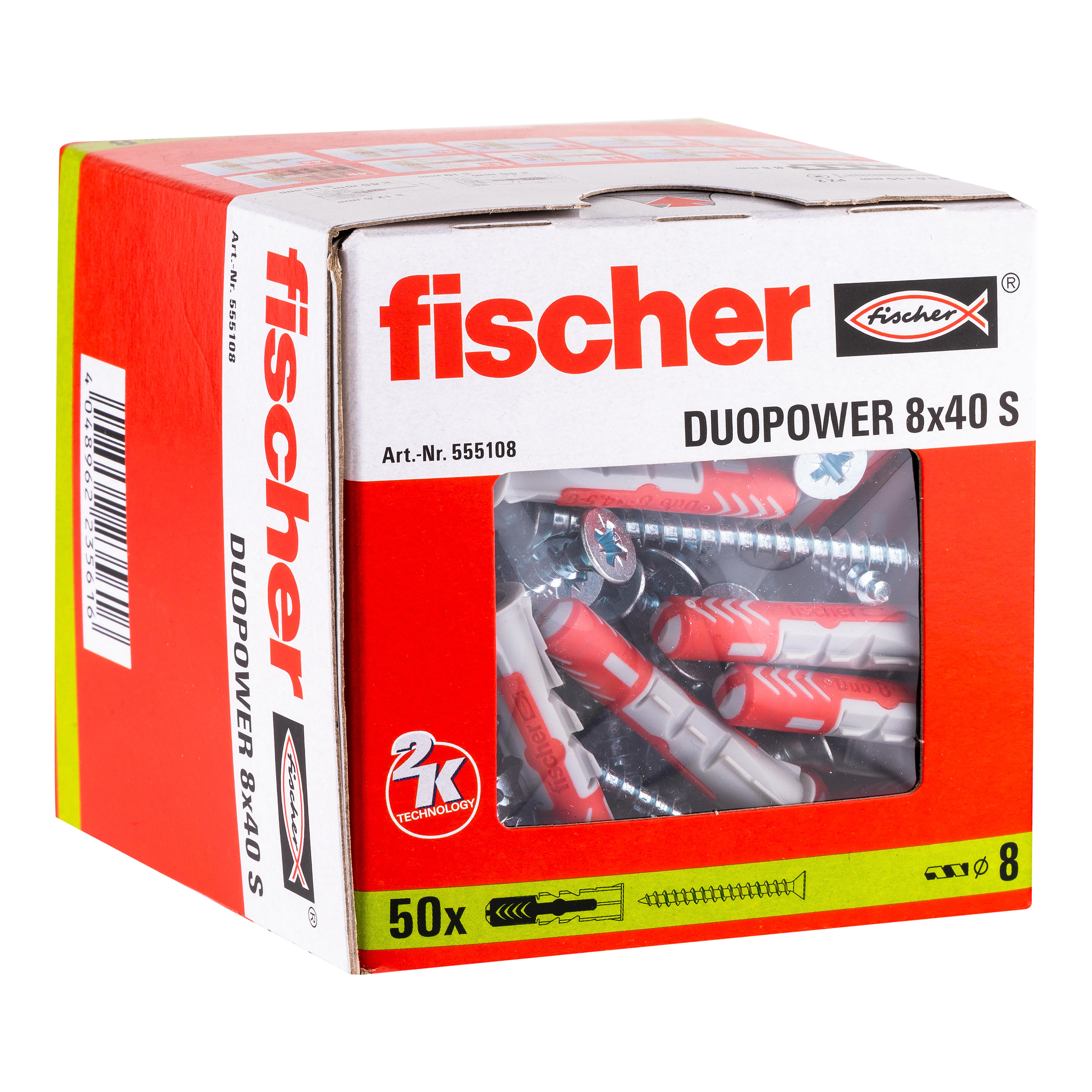 TACO UNIVERSAL DE NYLON DIÁMETRO 6MM LONGITUD 30MM FISCHER DUOPOWER 50UDS - 2