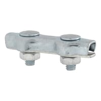 SUJETACABLE PLANO DOBLE  GALVANIZADO 2 MM. 8 UDS - 3