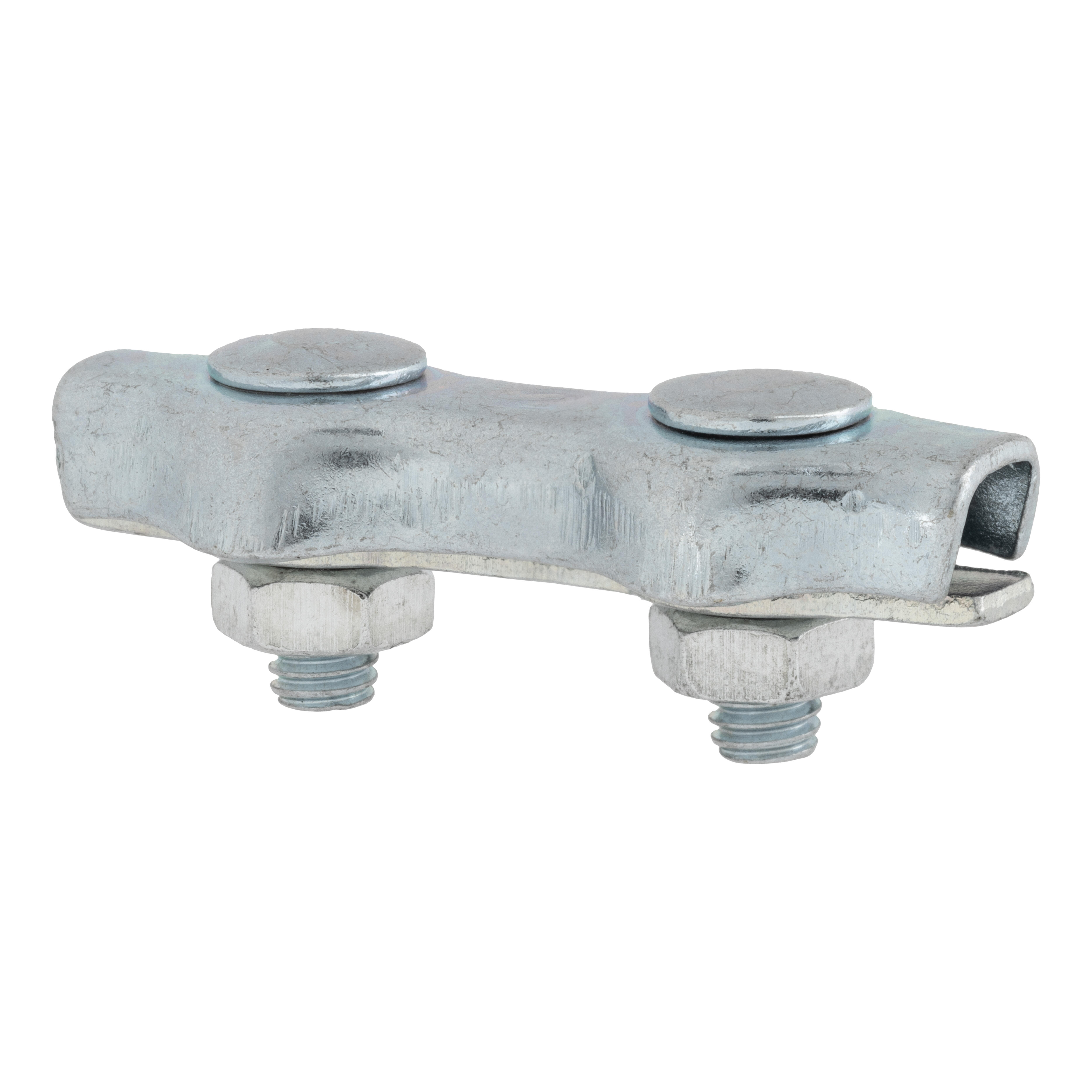 SUJETACABLE PLANO DOBLE  GALVANIZADO 2 MM. 8 UDS - 3