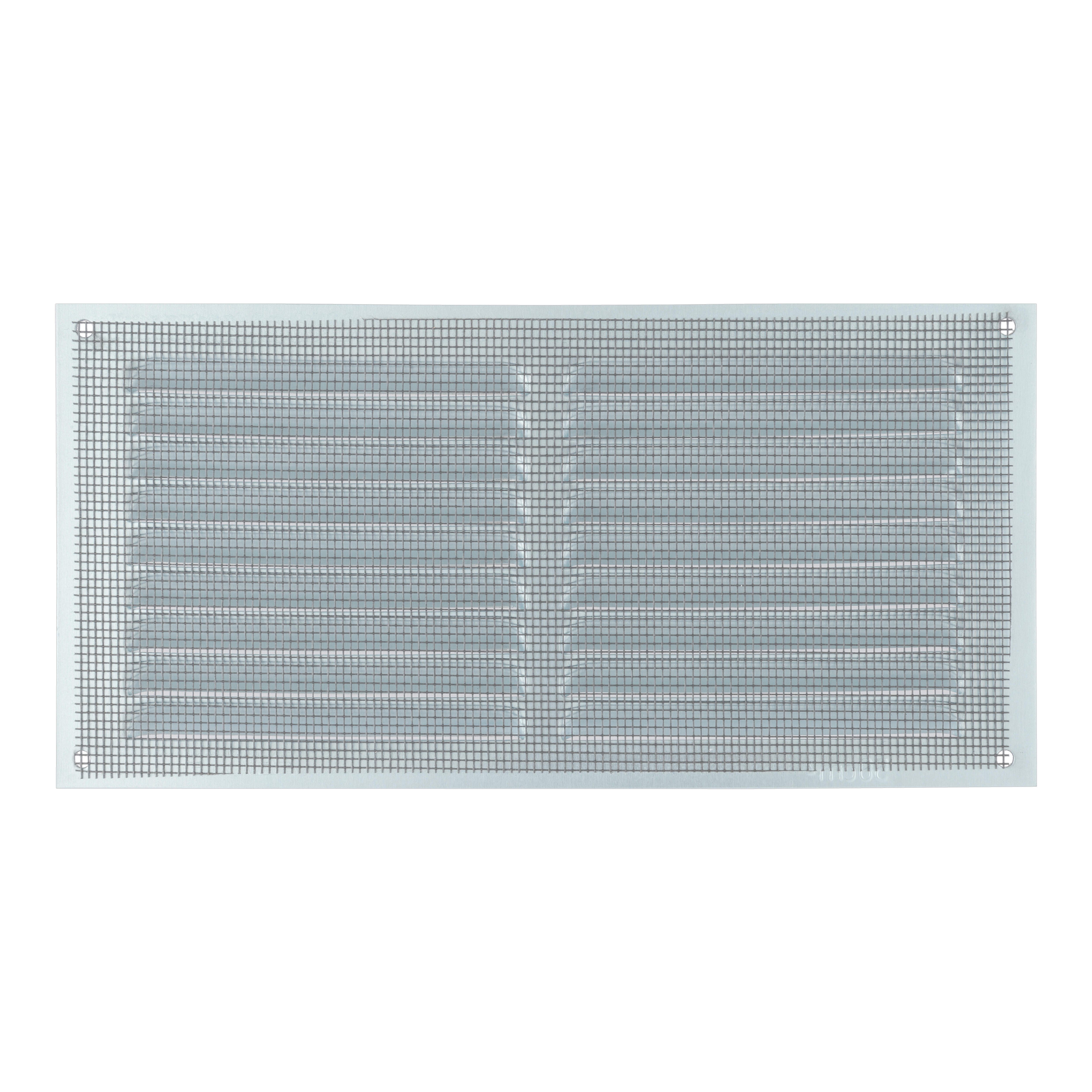 REJILLA DE VENTILACION CON MOSQUITERA SOBREPONER ALUMINIO BLANCO 10 X 20 CM. ESPESOR 0.8  MM - 2