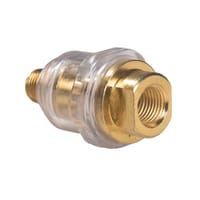 MINI LUBRICADOR AIRE COMPRIMIDO ROSCA MACHO 1/4 - ROSCA HEMBRA 1/4  - 2