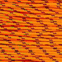 CORDON POLIAMIDA Y POLIESTER TRENZADA CON ALMA 2.5MM. 1 M NARANJA FLÚOR.  ROMBULL - 2