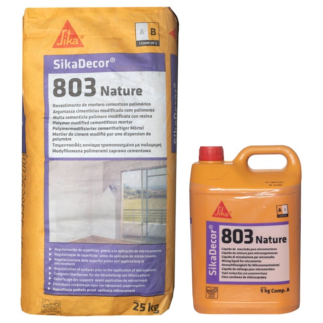 MORTERO DE REGULARIZACIÓN SIKADECOR-803 NATURE 30 KG GRIS