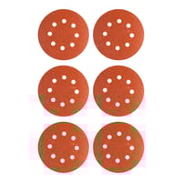 6 DISCOS DE LIJA 125MM 8 AGUJEROS GRANO 120 - 2
