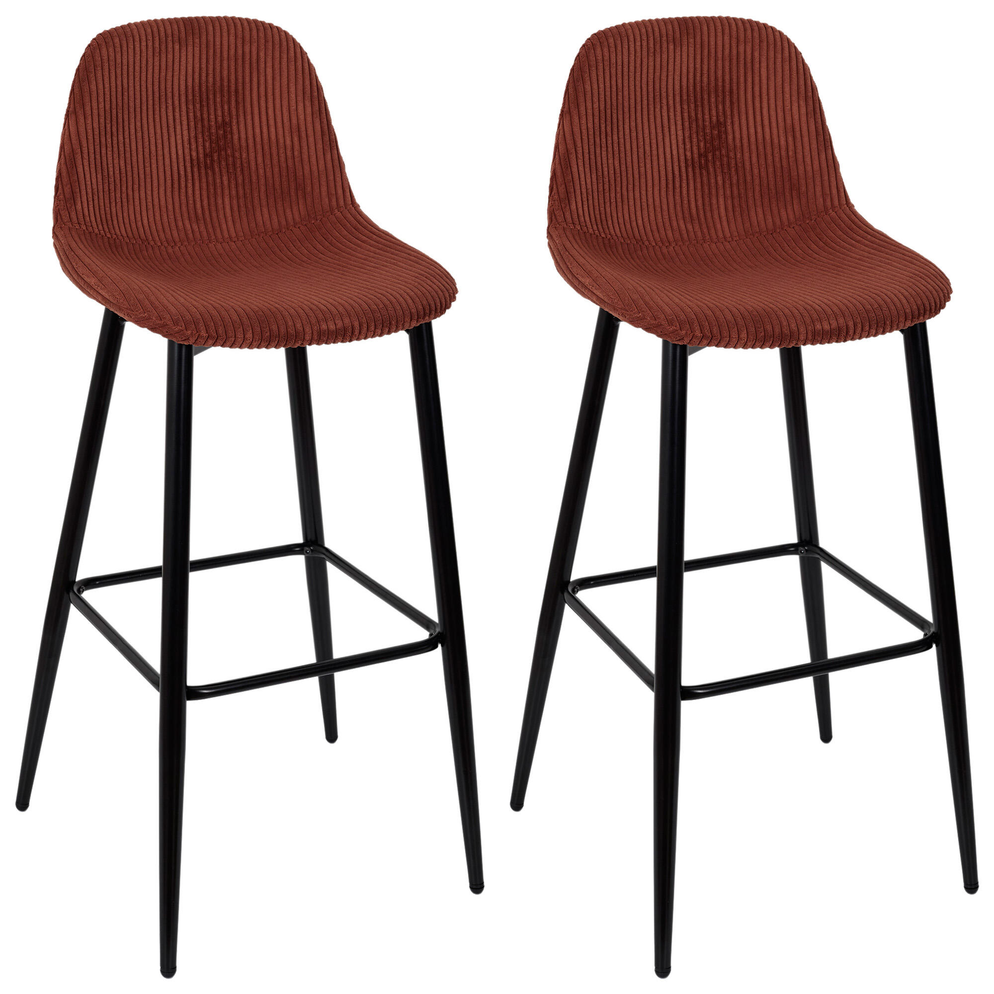 Pack de 2 taburetes scott terracota h100.5cm