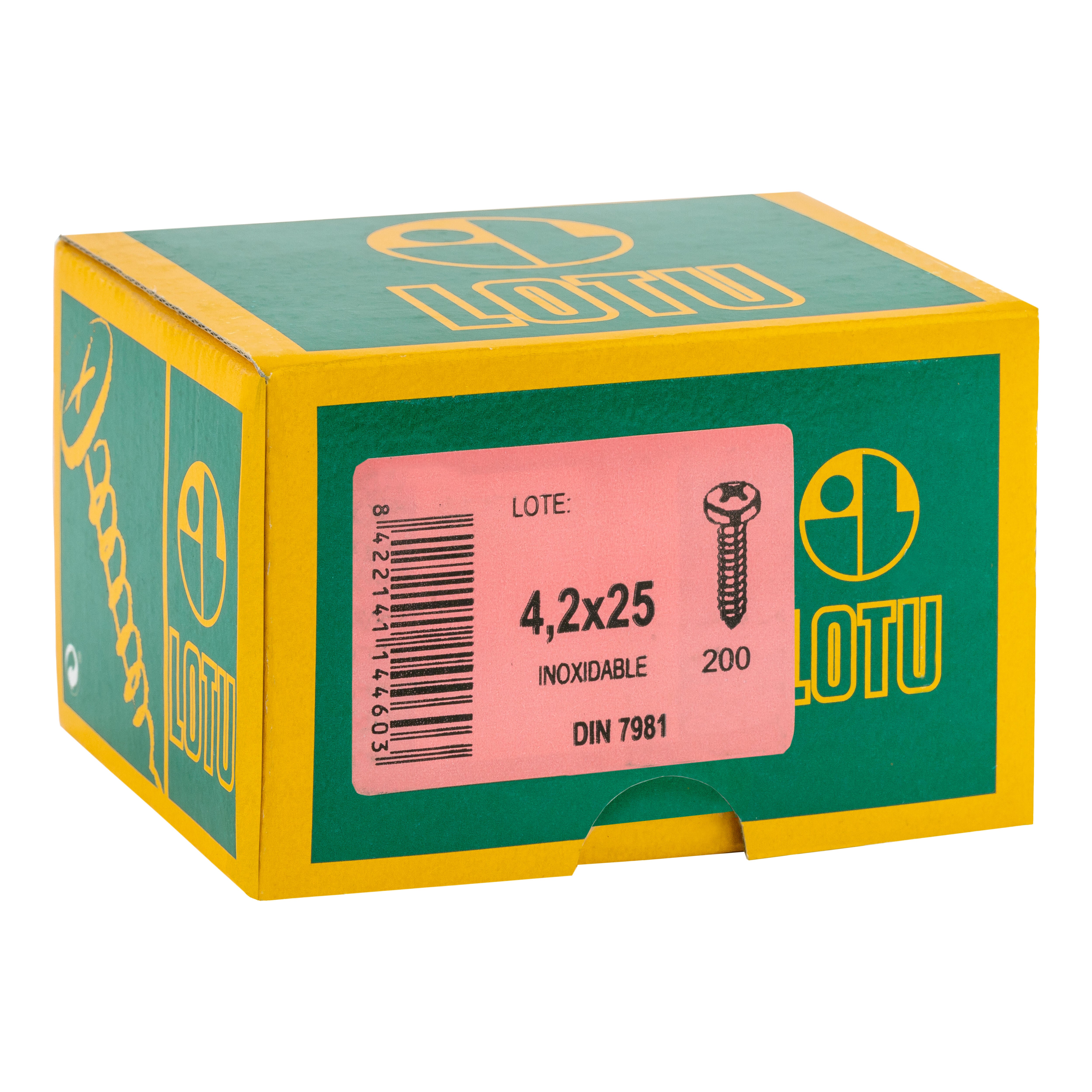 TORNILLOS ROSCA CHAPA PARA METAL INOX 4,2X25MM. 200UDS - 2