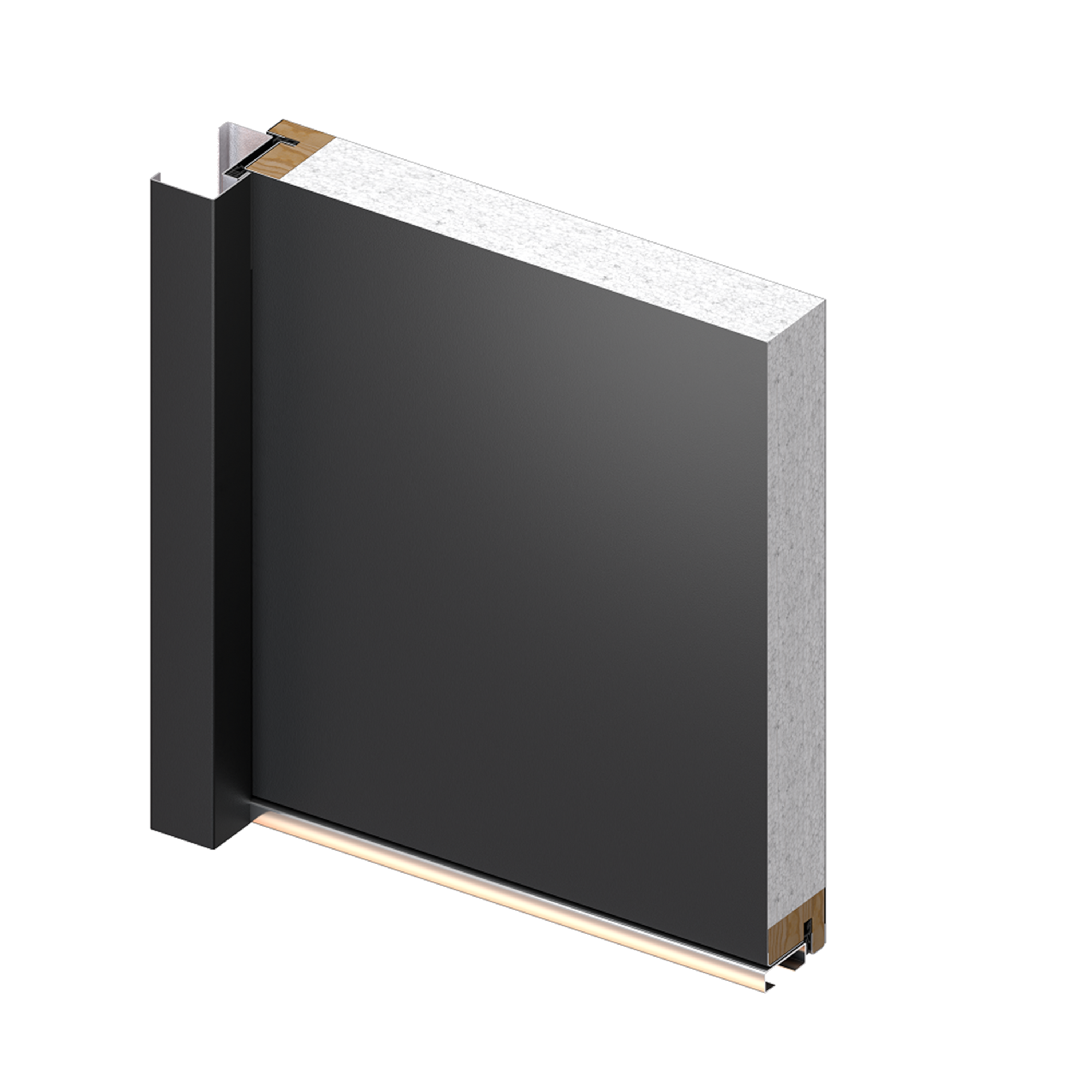 Drzwi zewnętrzne stalowe wejściowe Helios Black 68 antracytowe 80 prawe Isoxa - 3