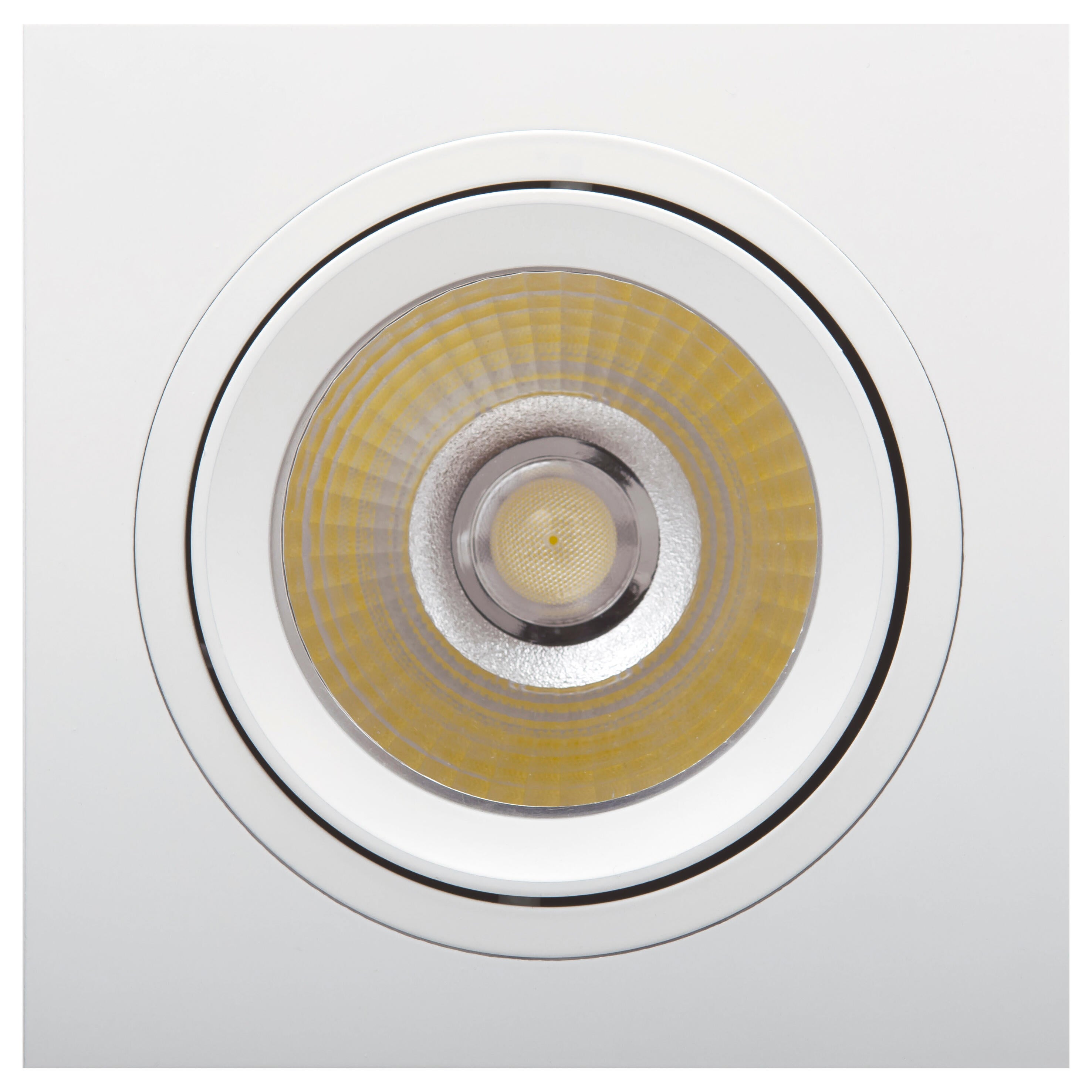 ARO DE EMPOTRAR ALUMINIO CUADRADO BASCULANTE BLANCO - 2