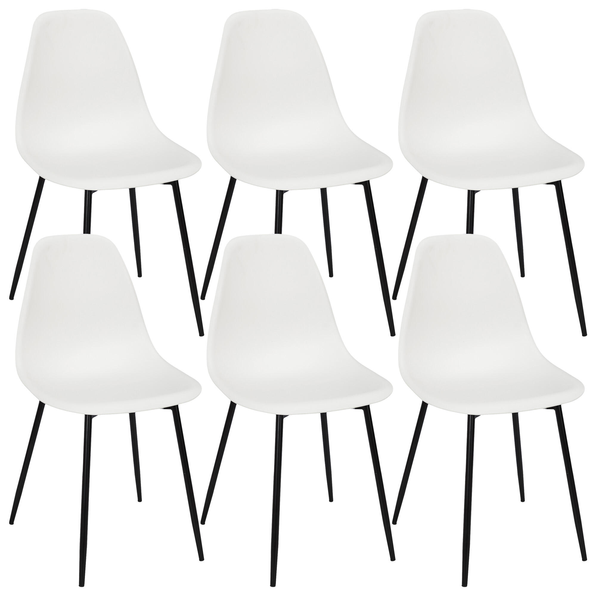 Pack de 6 sillas gustavo blanca h84.8cm