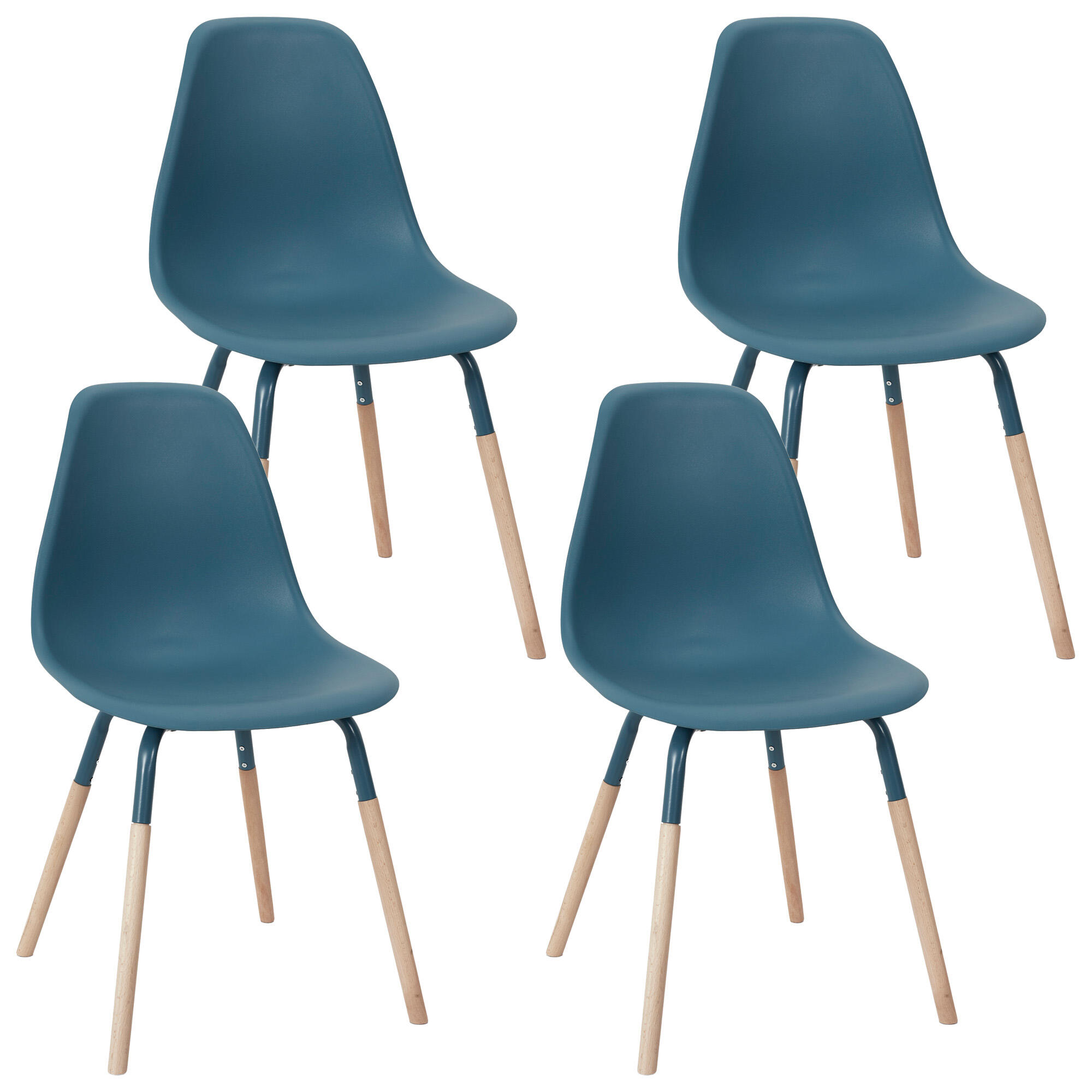 Pack de 4 sillas phenix azul h81.9cm